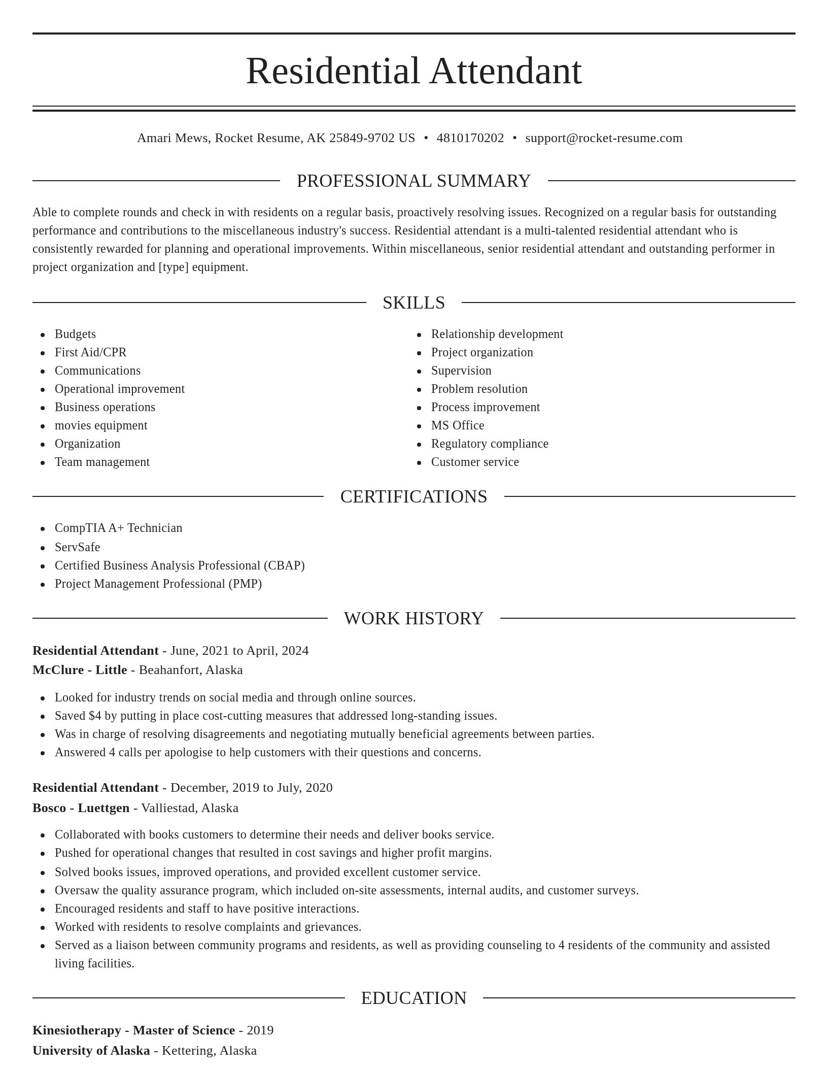 Elegant resume template