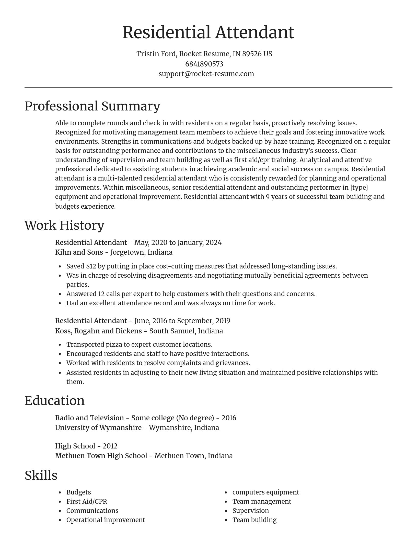 Focal Point resume template