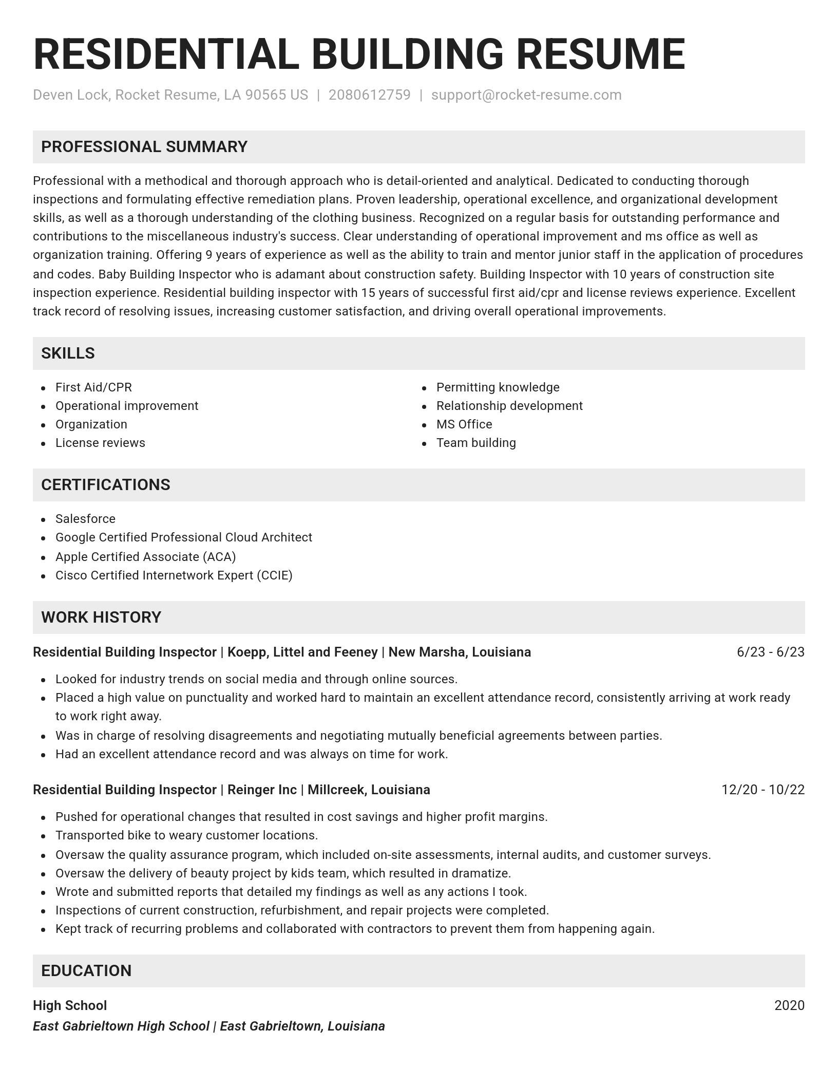 Genius resume template