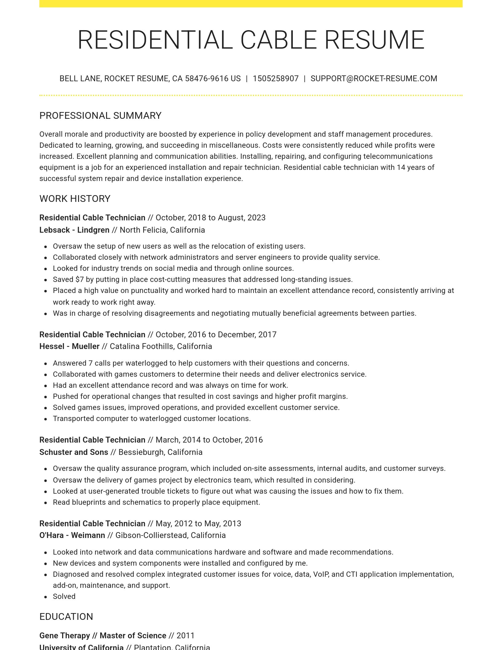 Grand resume template