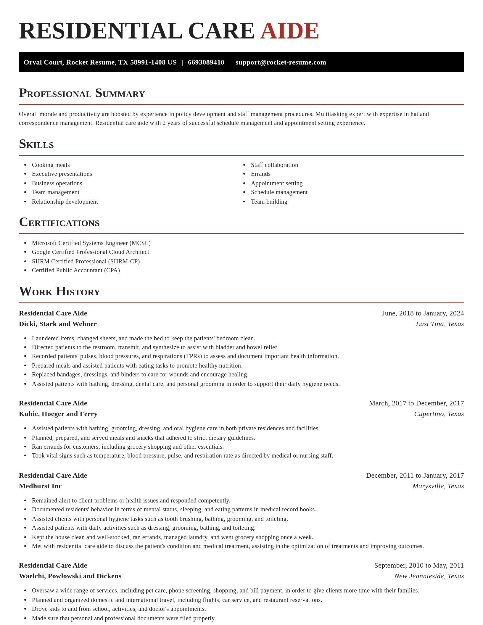 Exquisite resume template