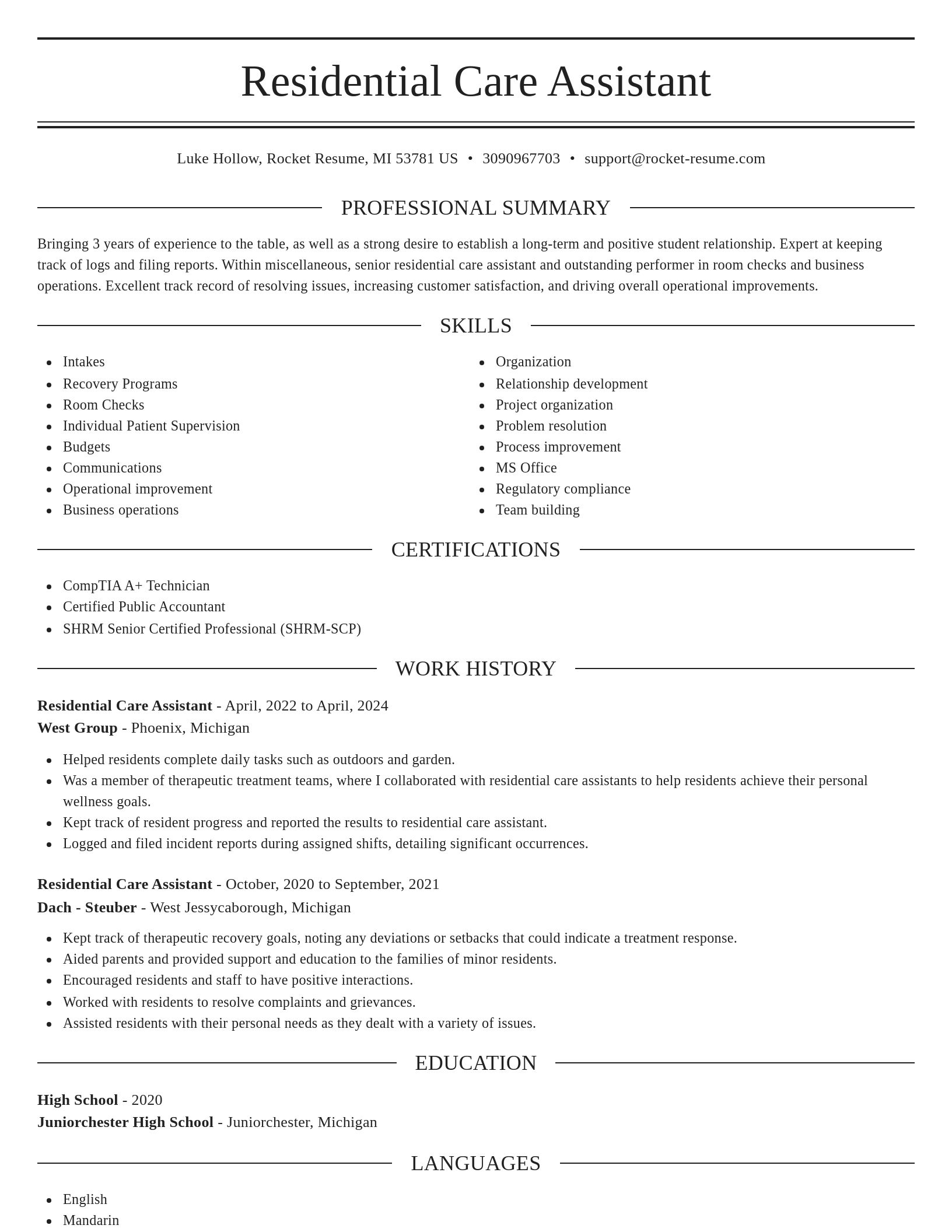 Elegant resume template