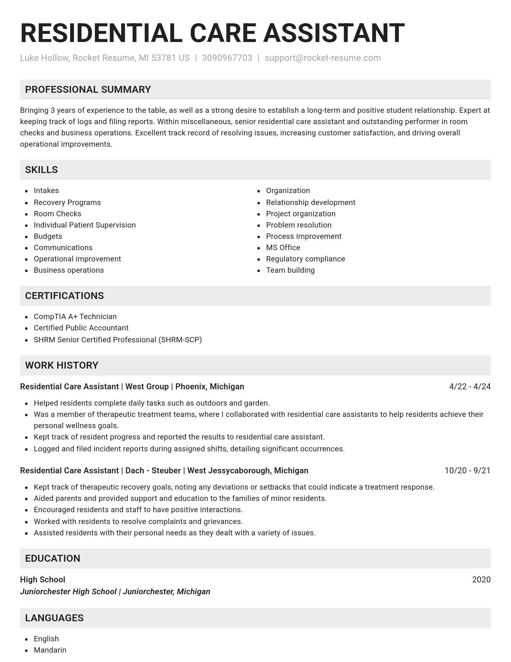 Genius resume template