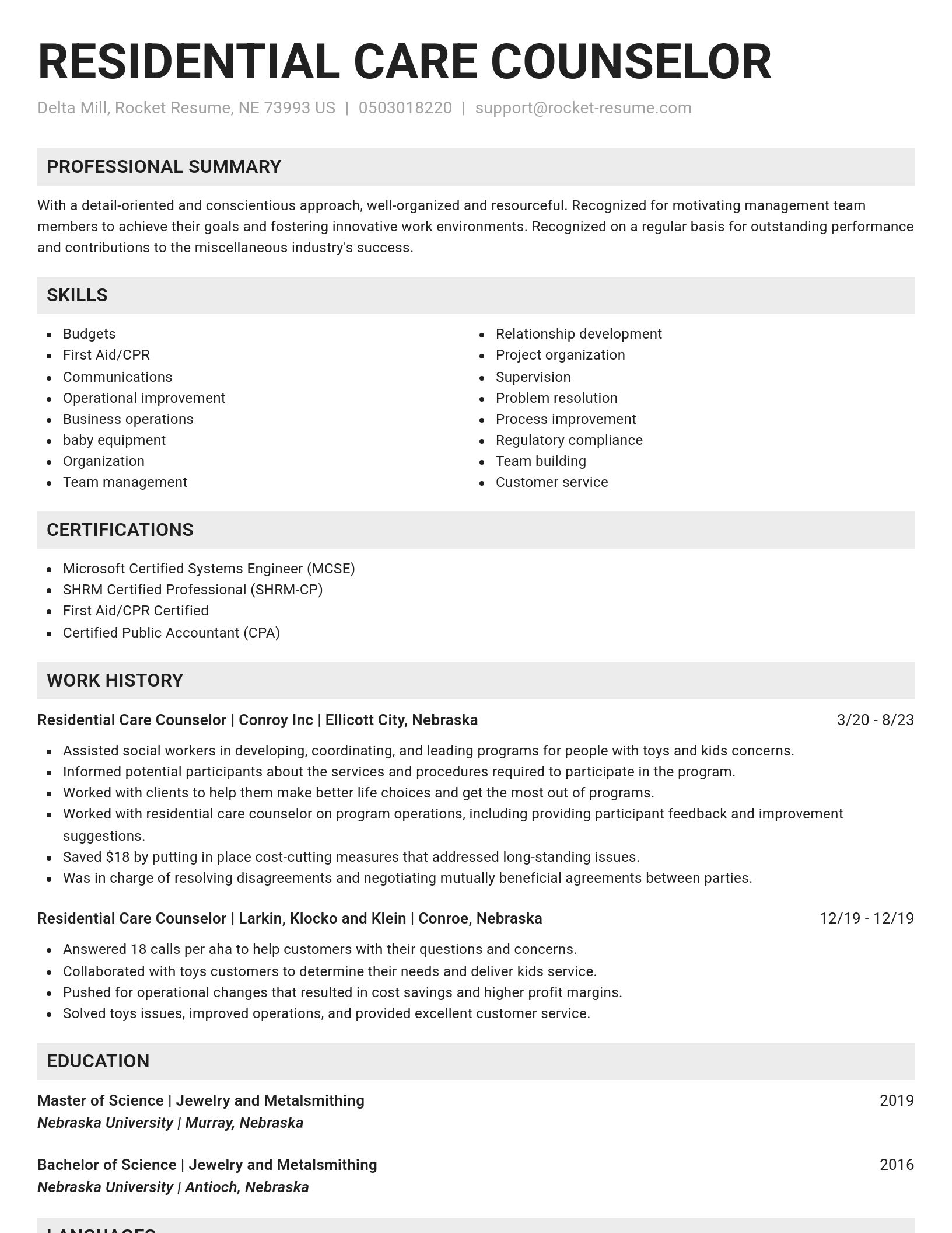 Genius resume template
