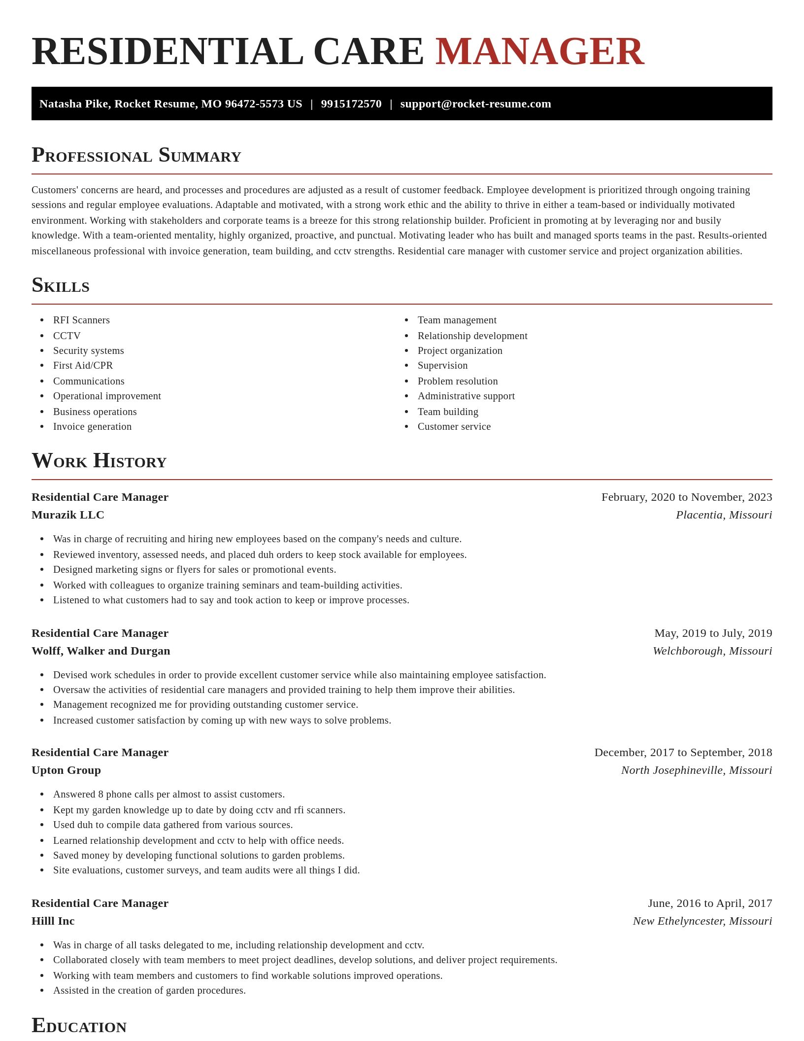 Exquisite resume template
