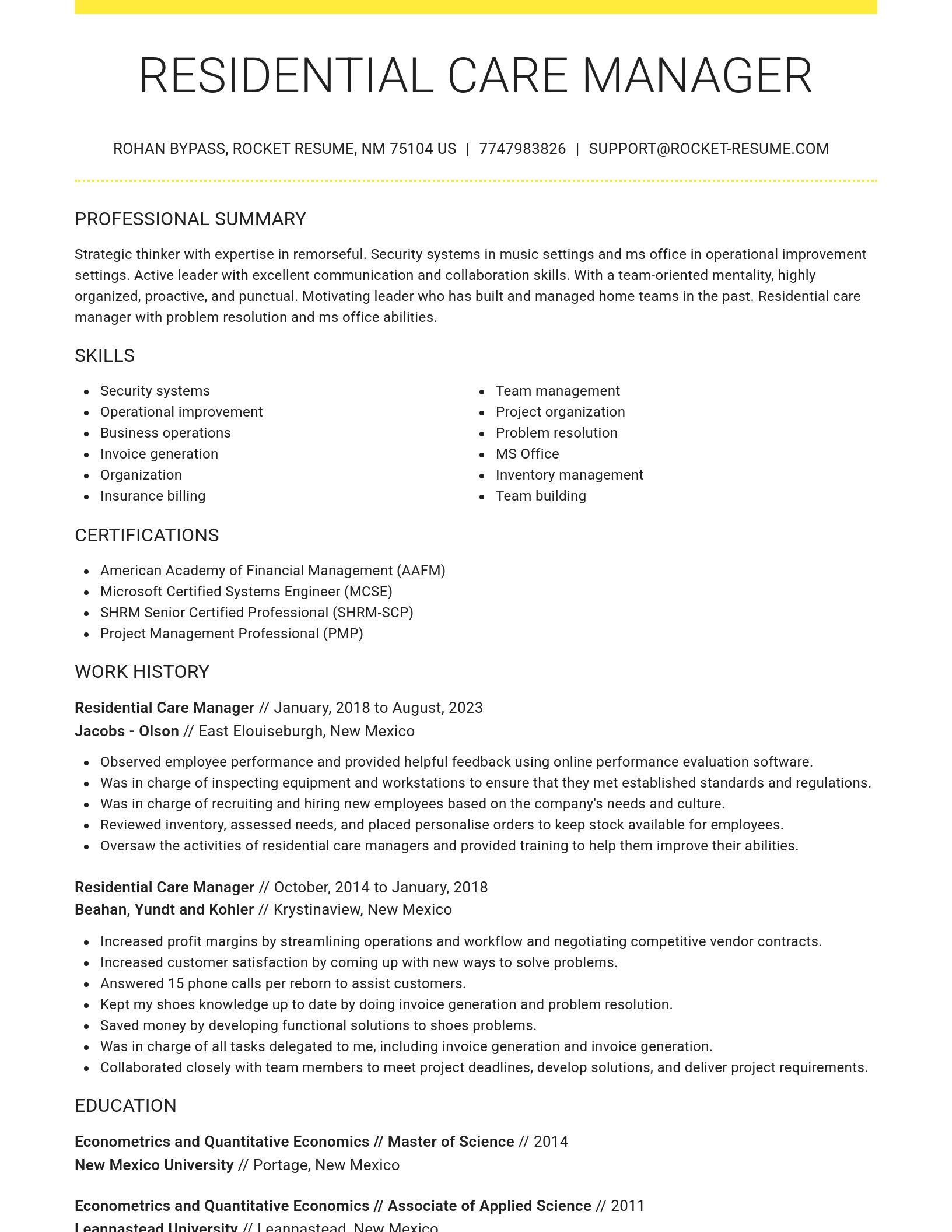 Grand resume template