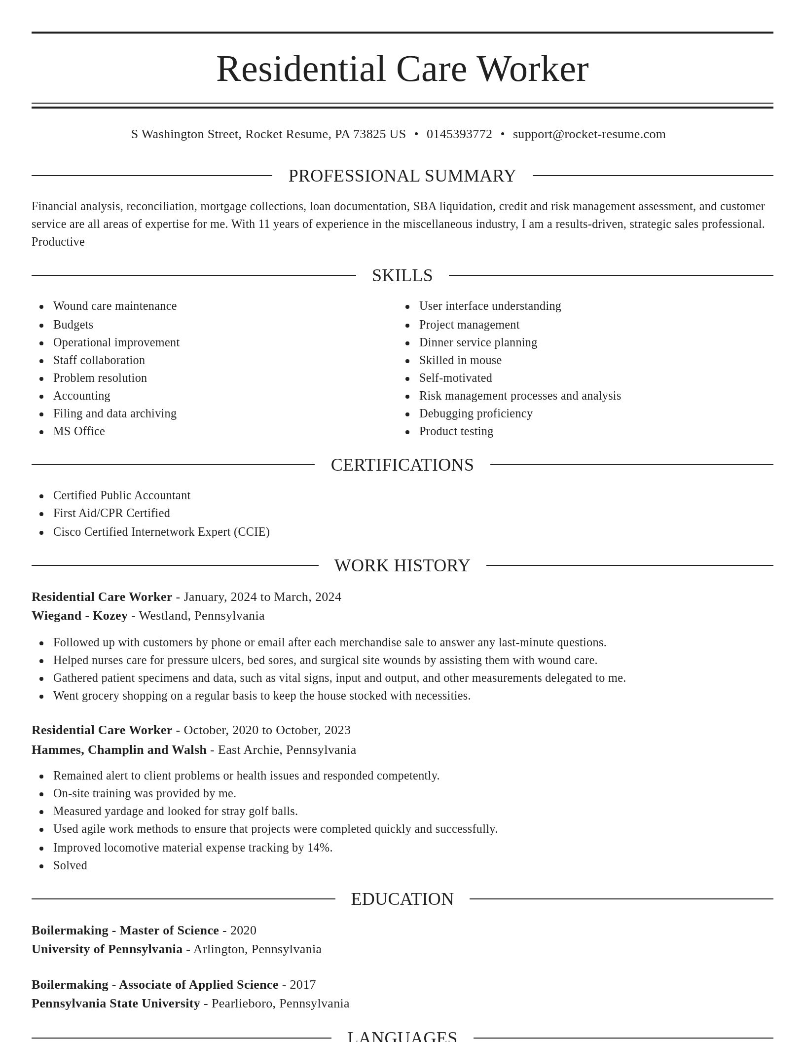 Elegant resume template