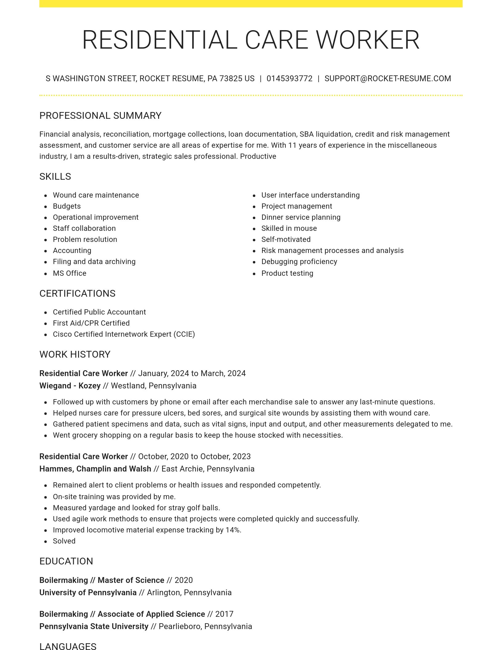 Grand resume template
