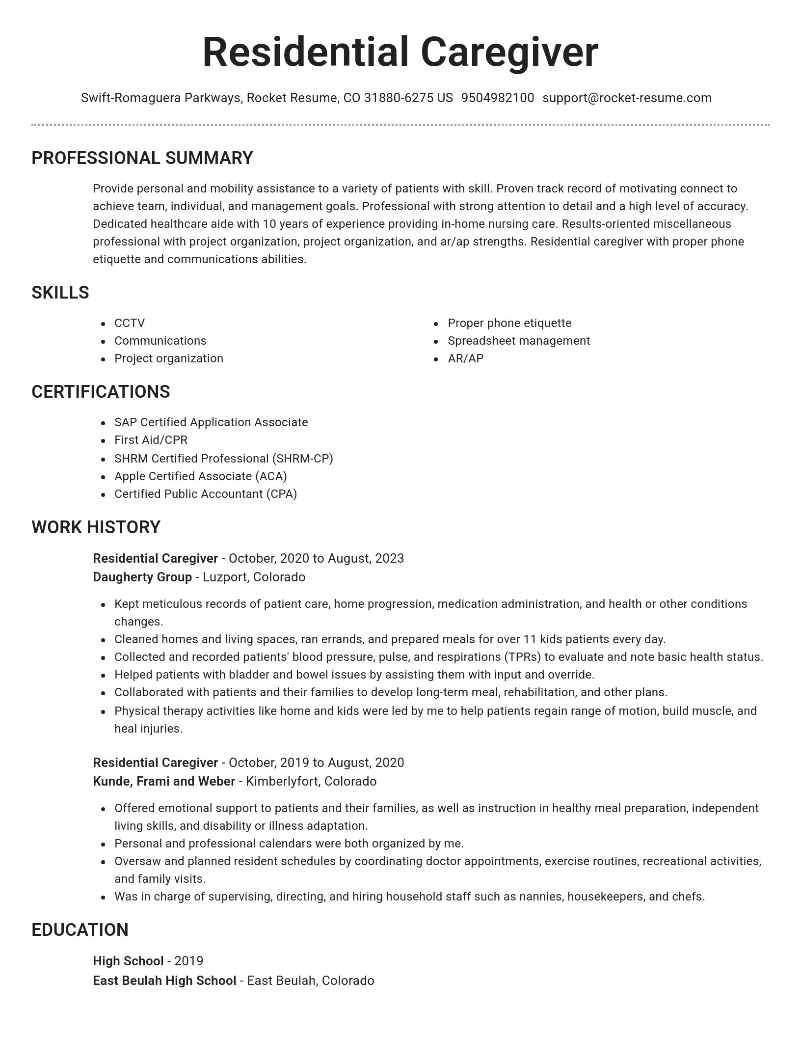 Brilliant resume template