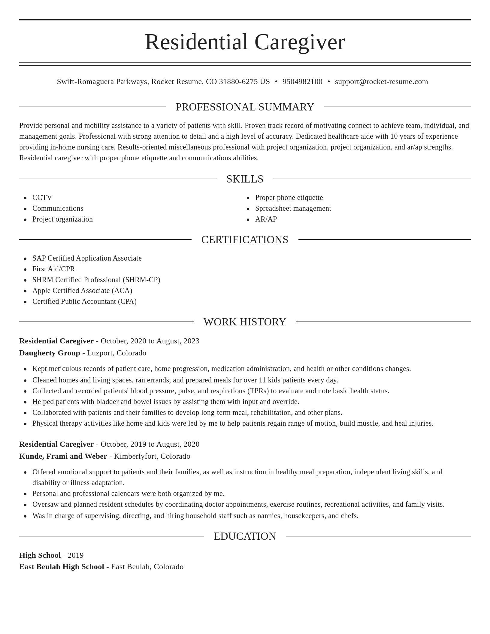 Elegant resume template