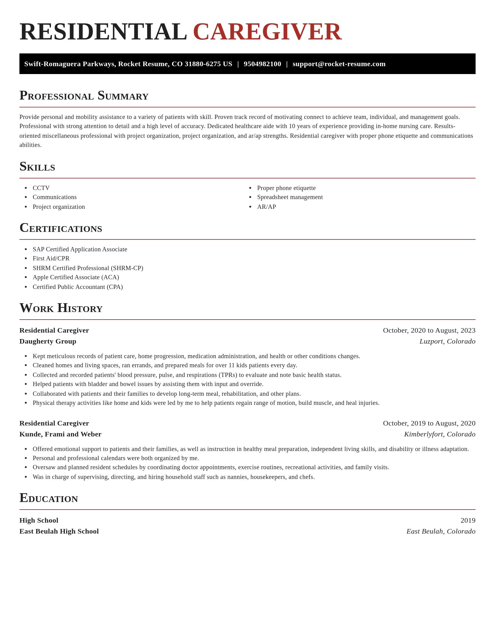Exquisite resume template