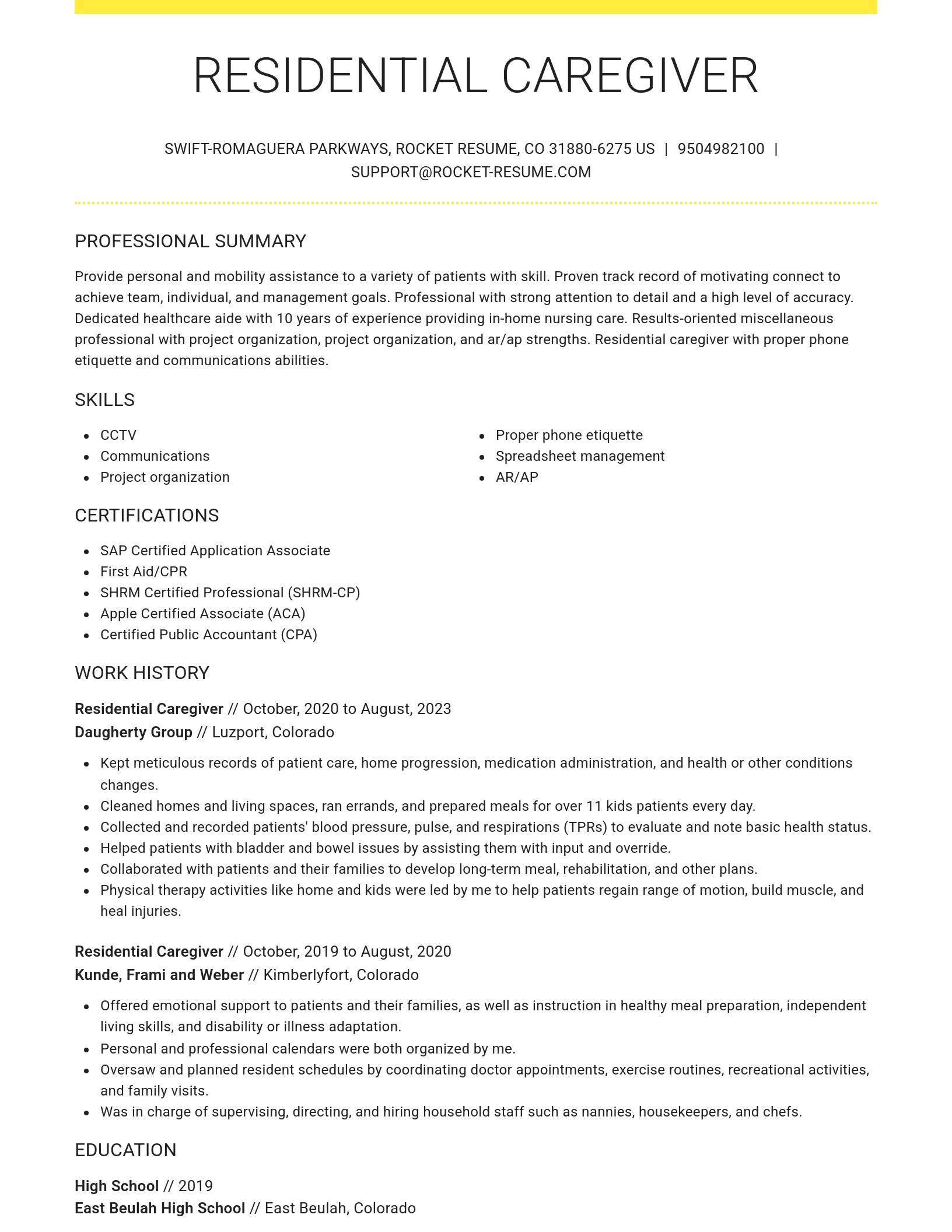 Grand resume template