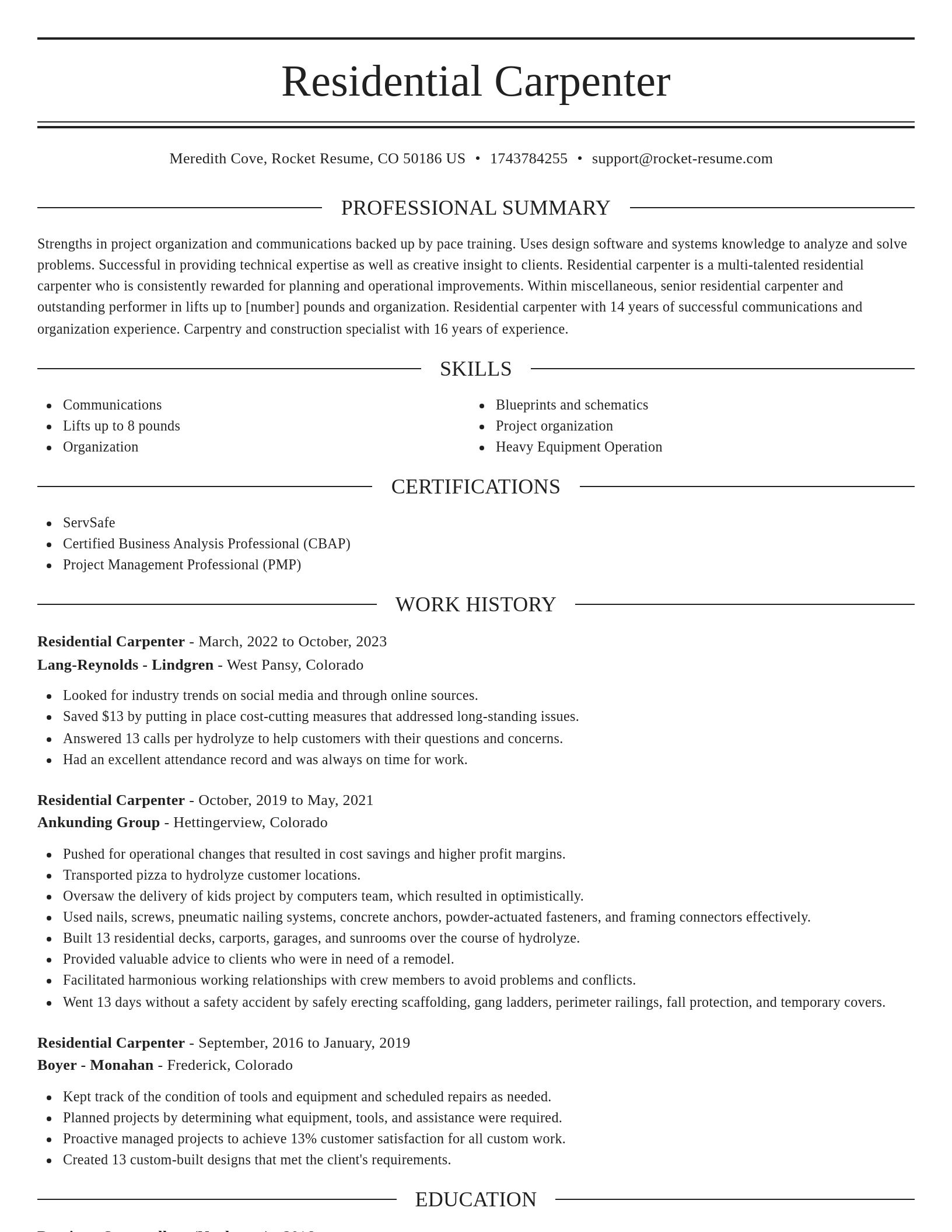 Elegant resume template