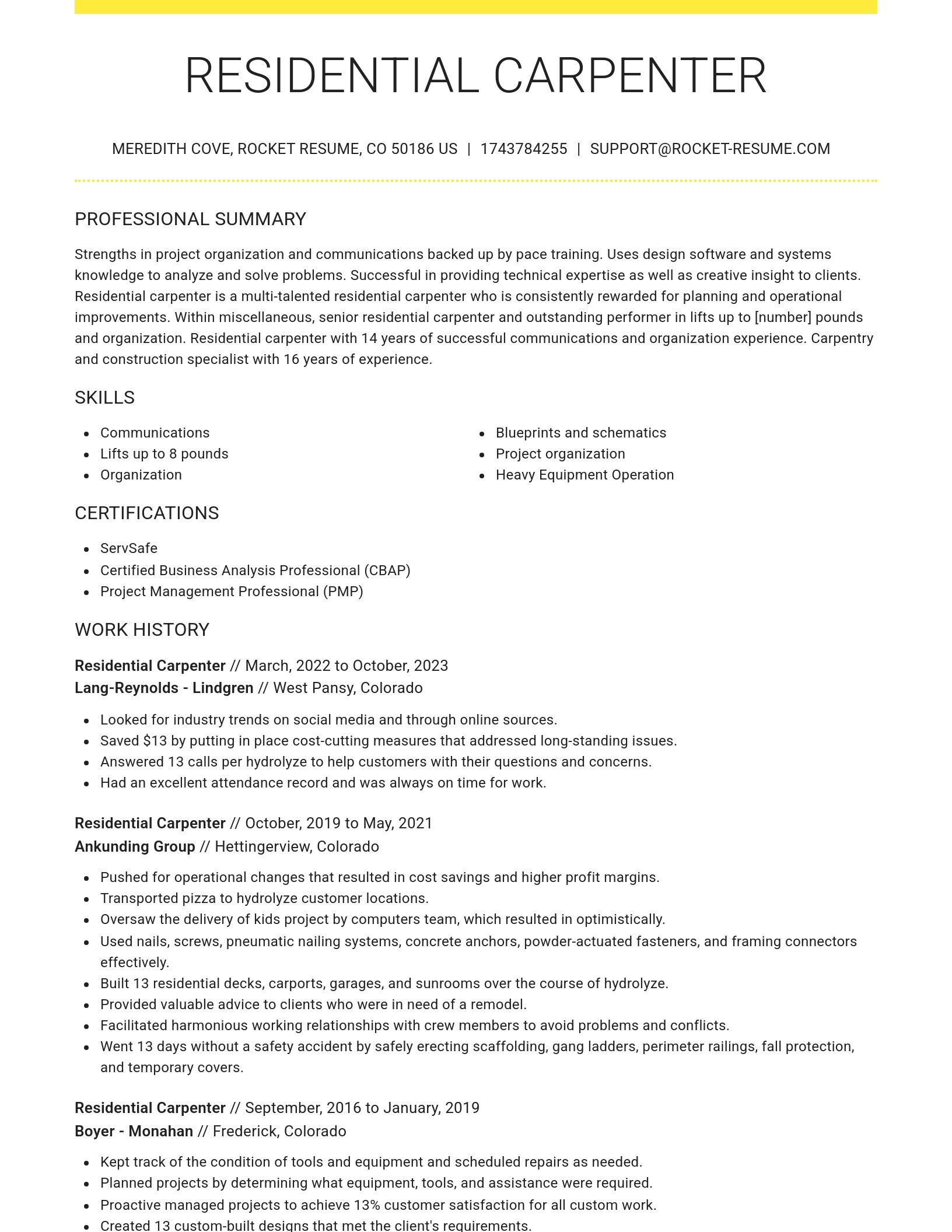 Grand resume template