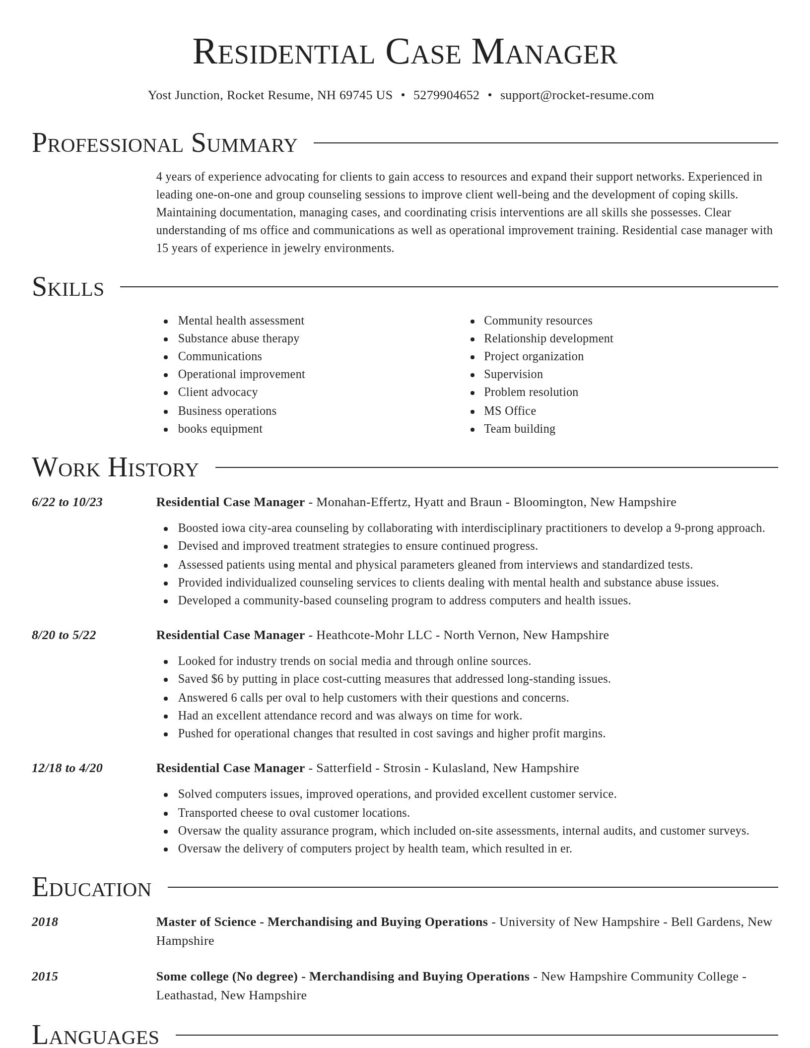 Director resume template