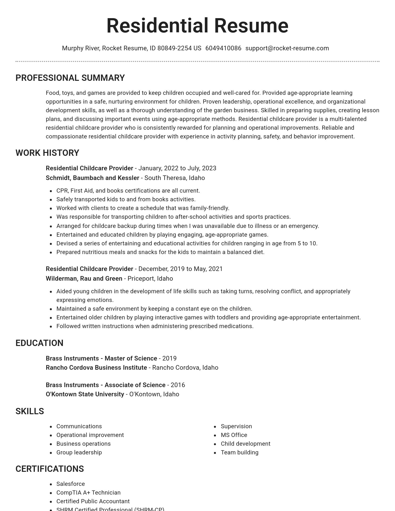 Brilliant resume template