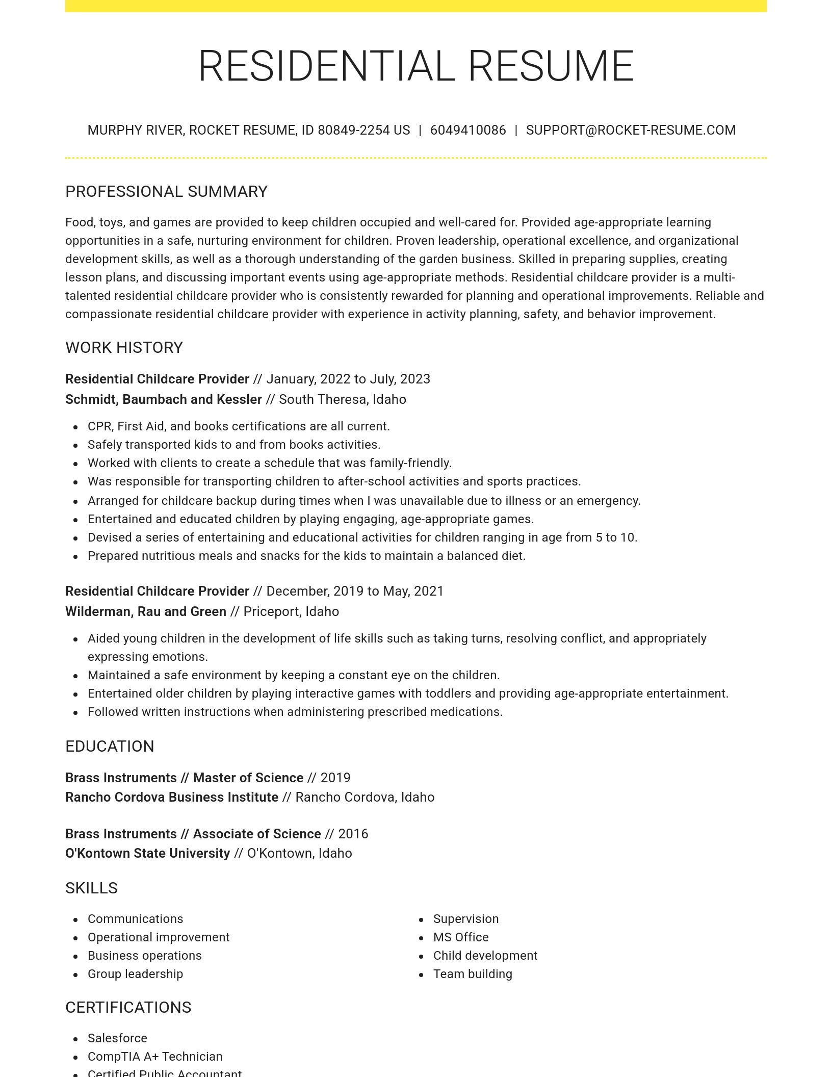 Grand resume template