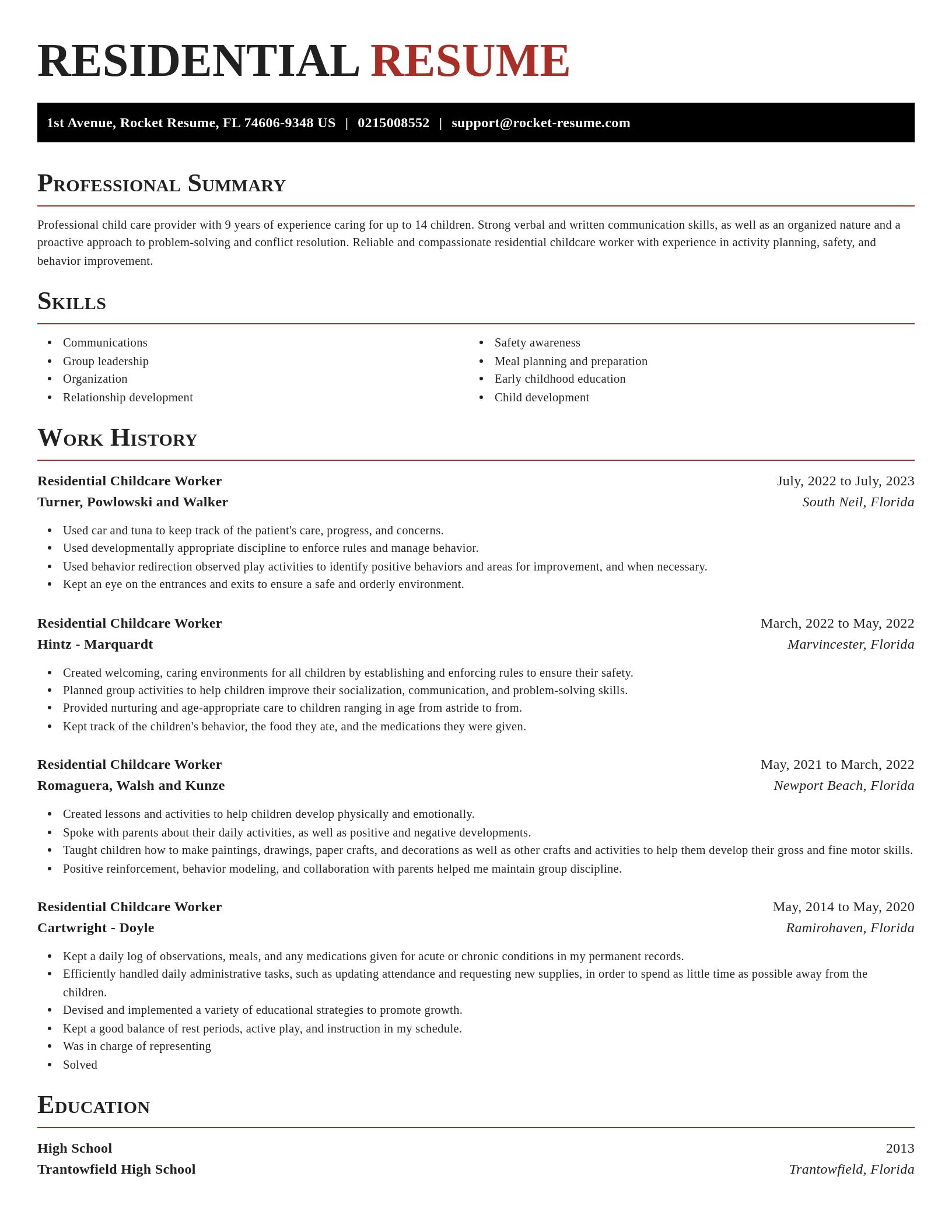 Exquisite resume template