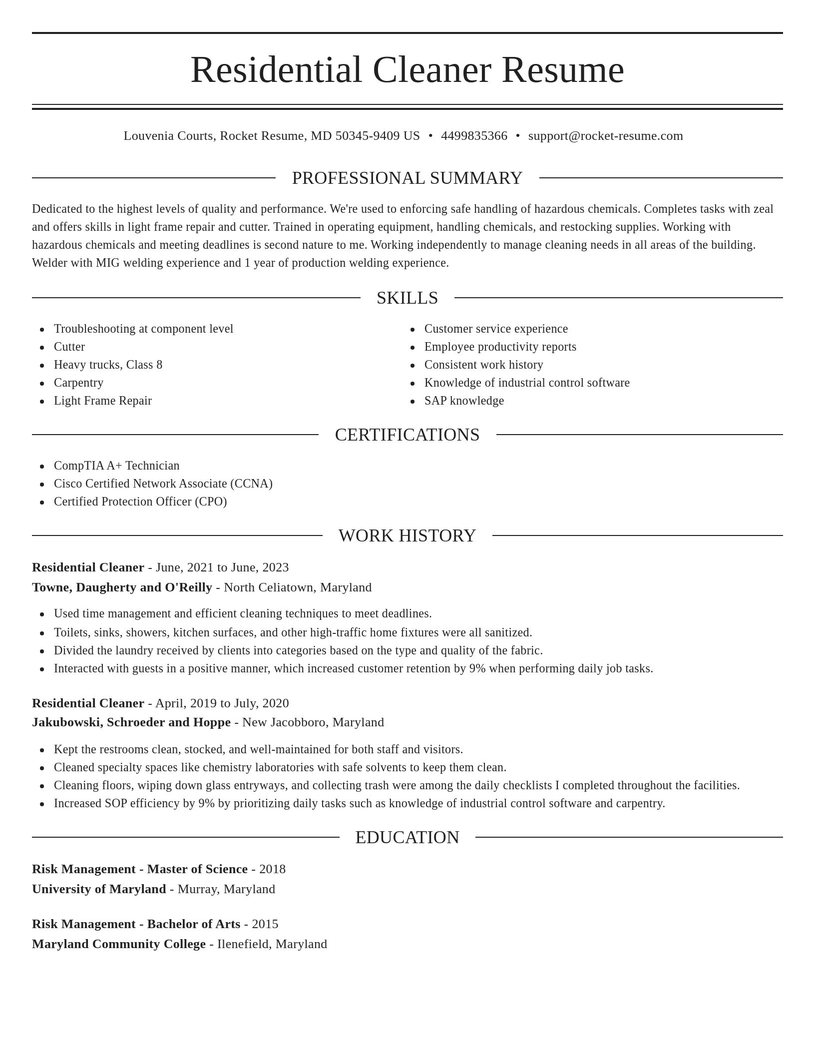 Elegant resume template