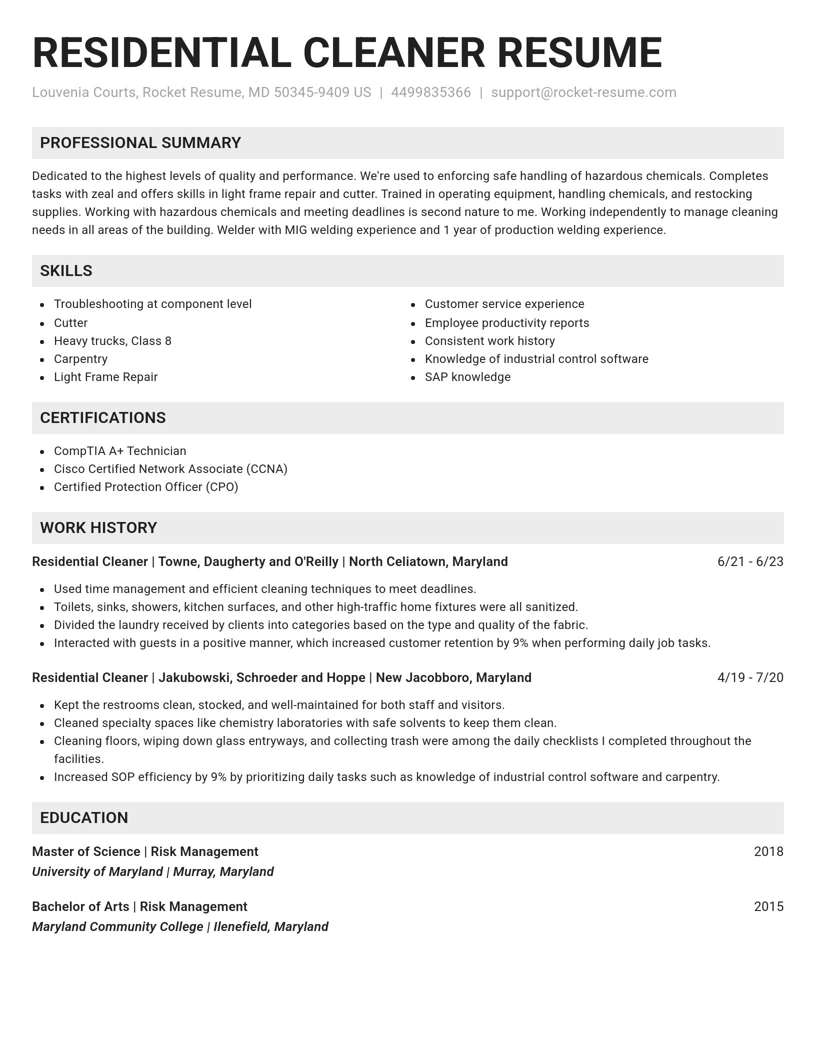 Genius resume template