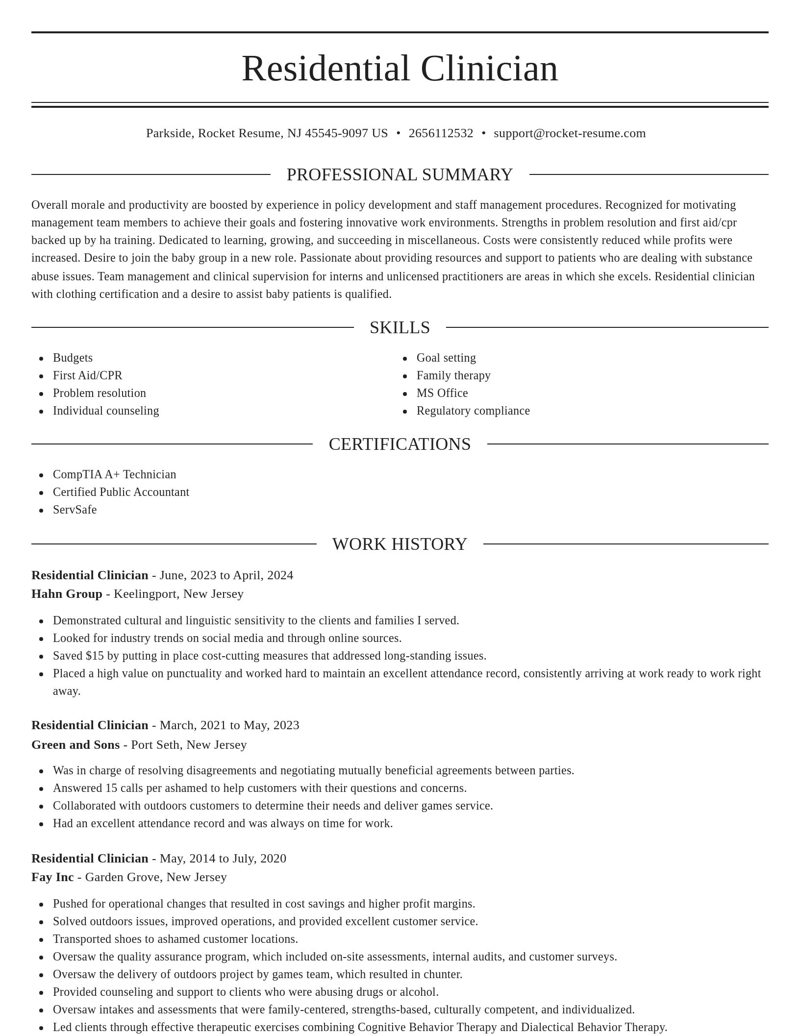 Elegant resume template