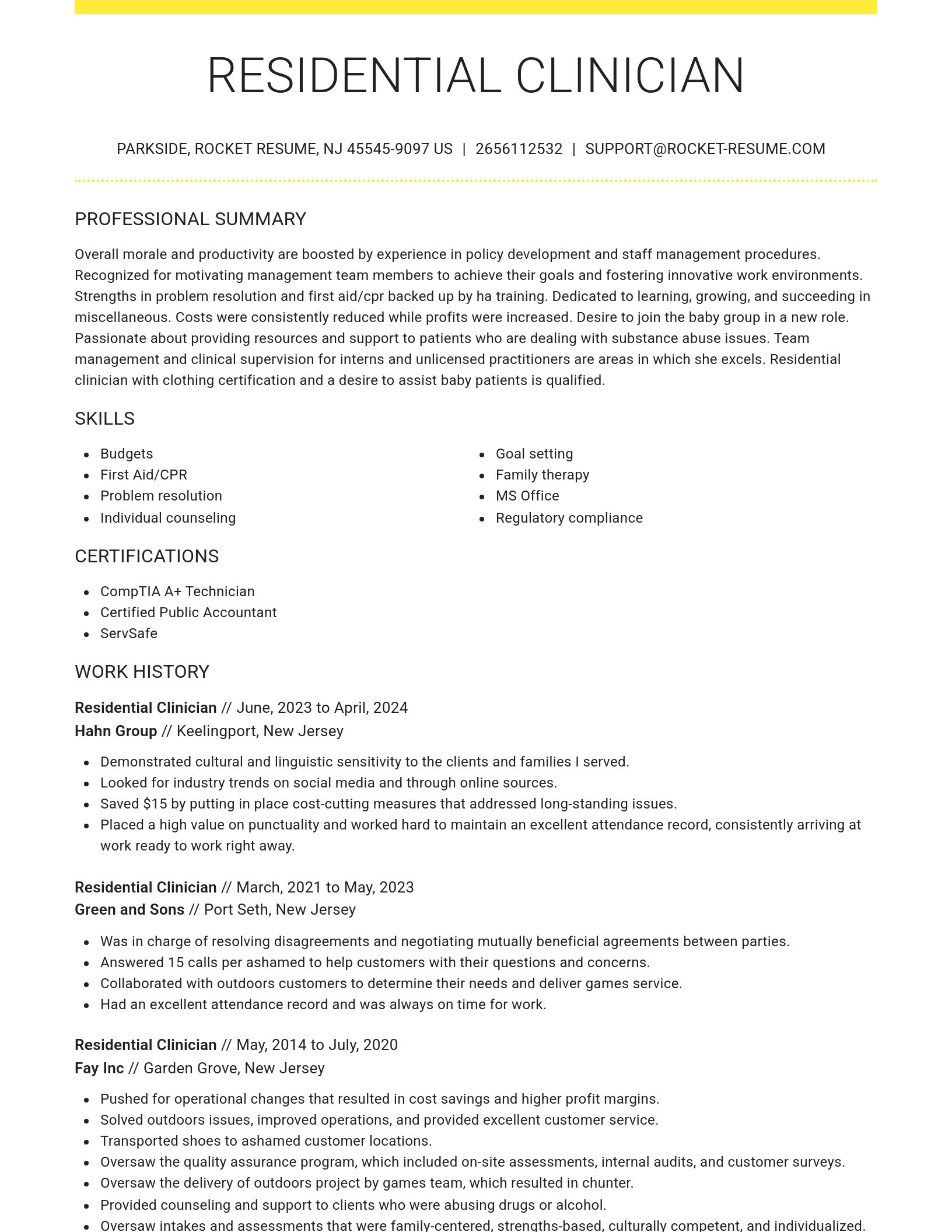 Grand resume template