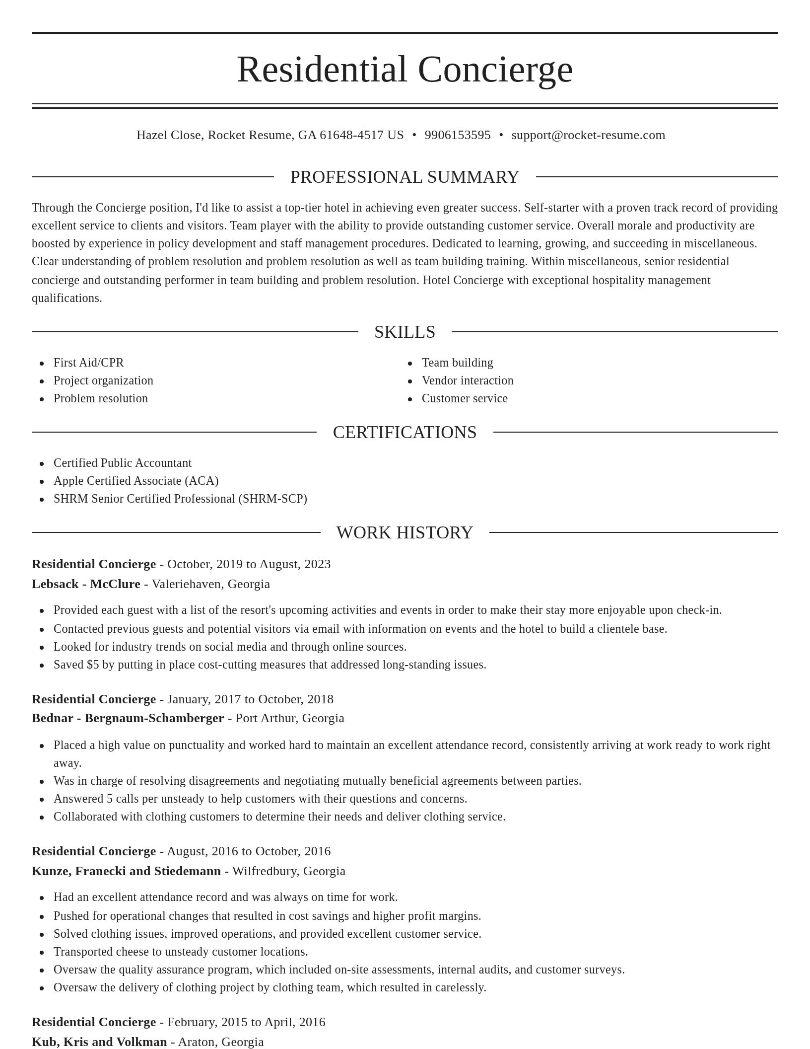 Elegant resume template