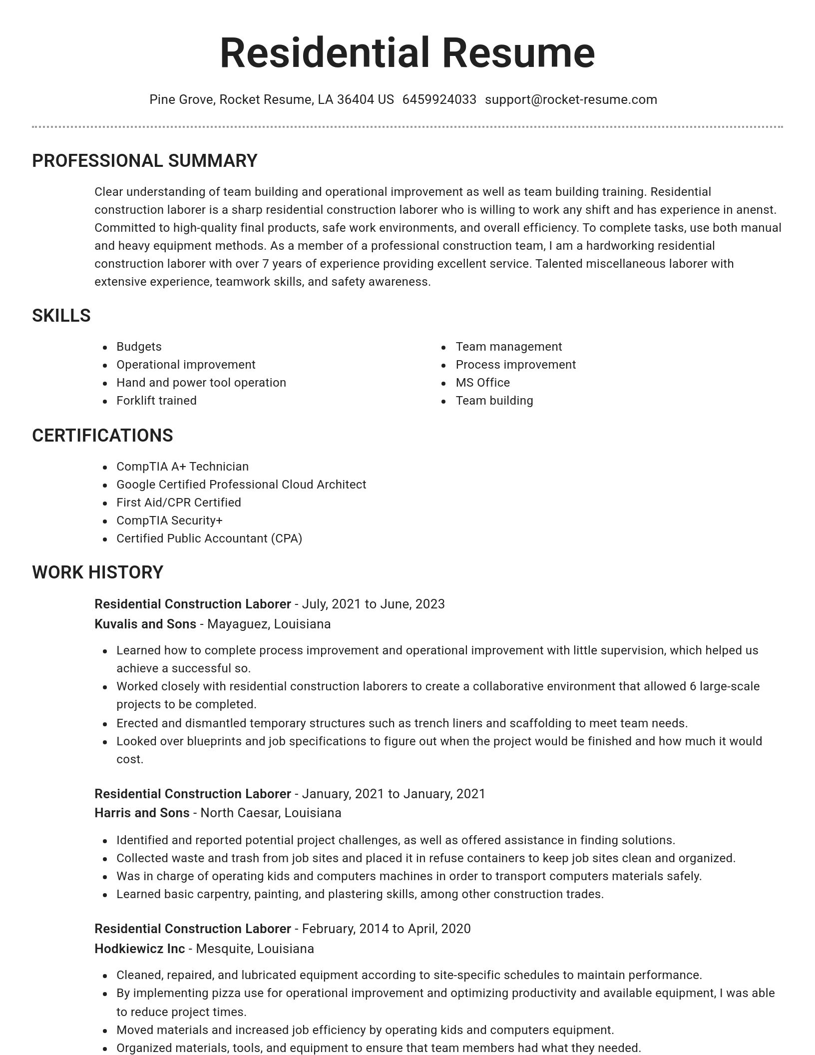 Brilliant resume template