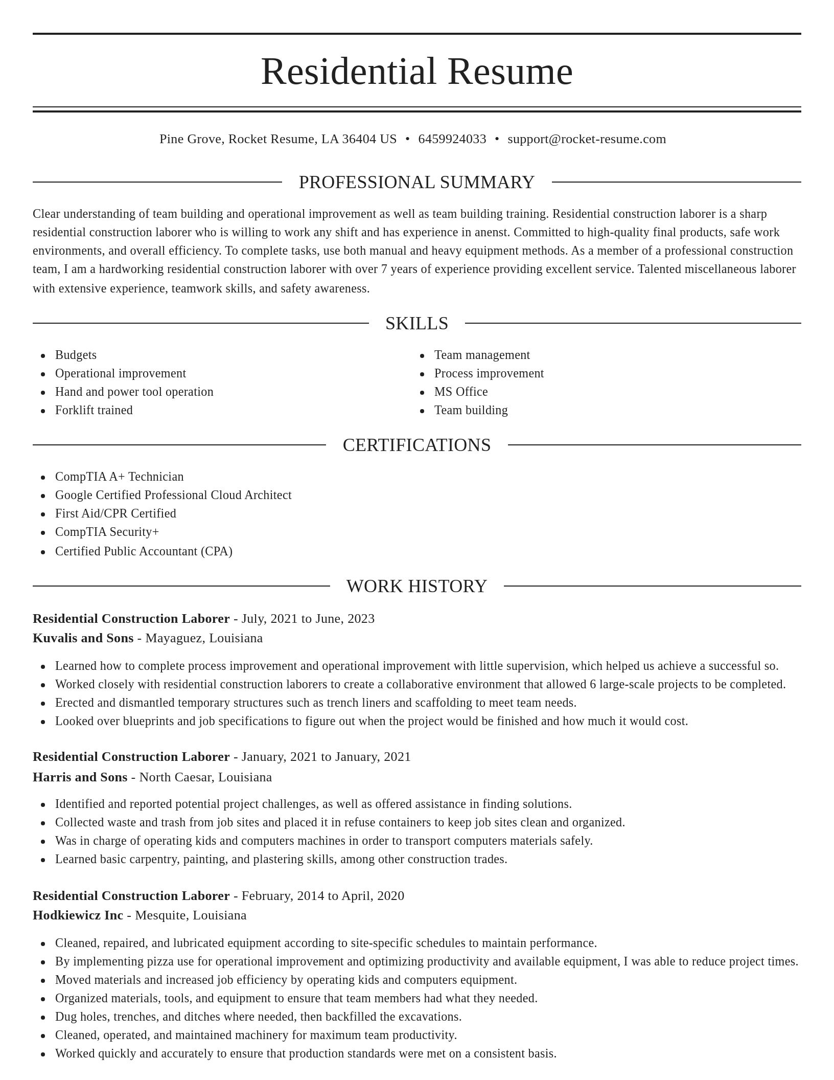 Elegant resume template