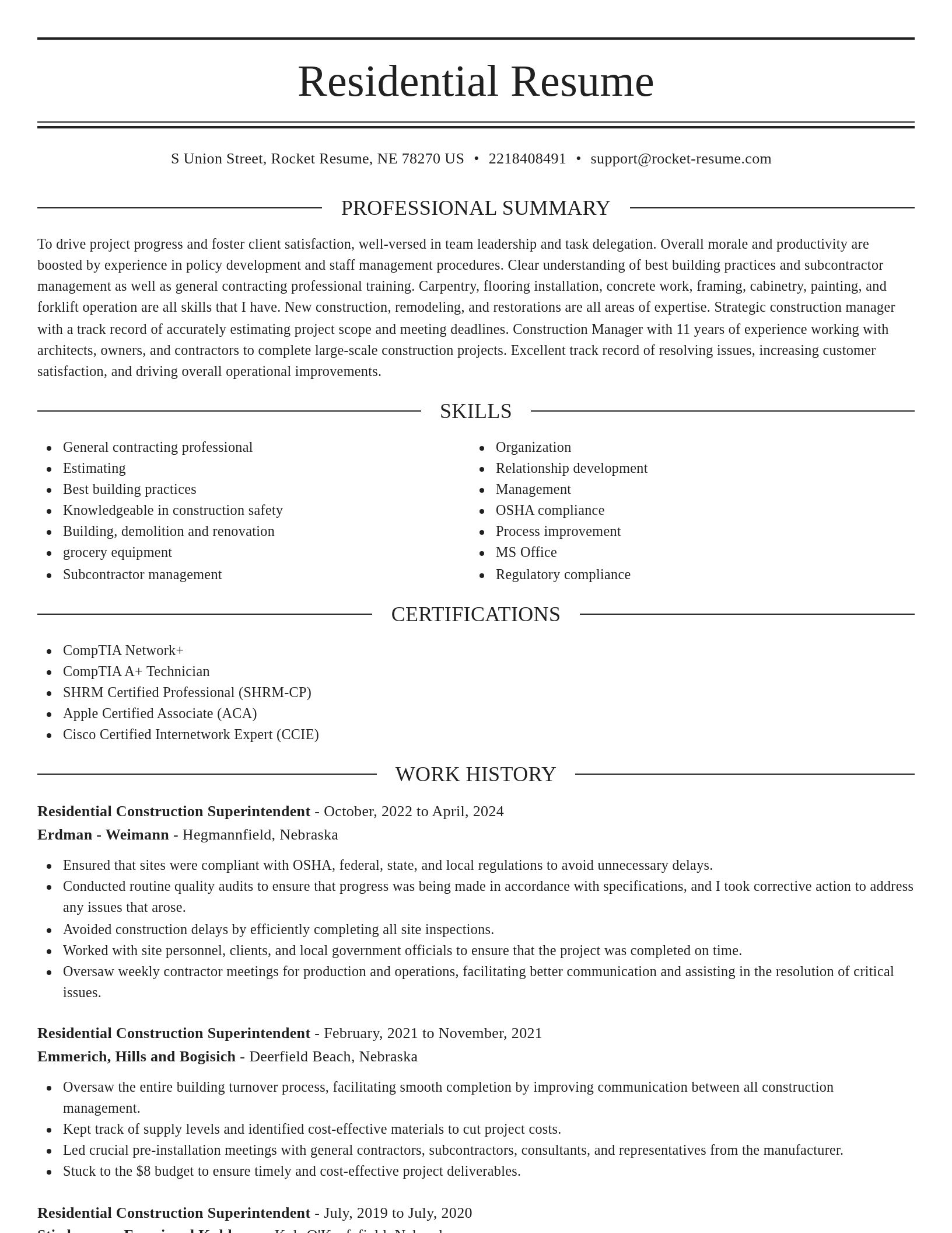 Elegant resume template