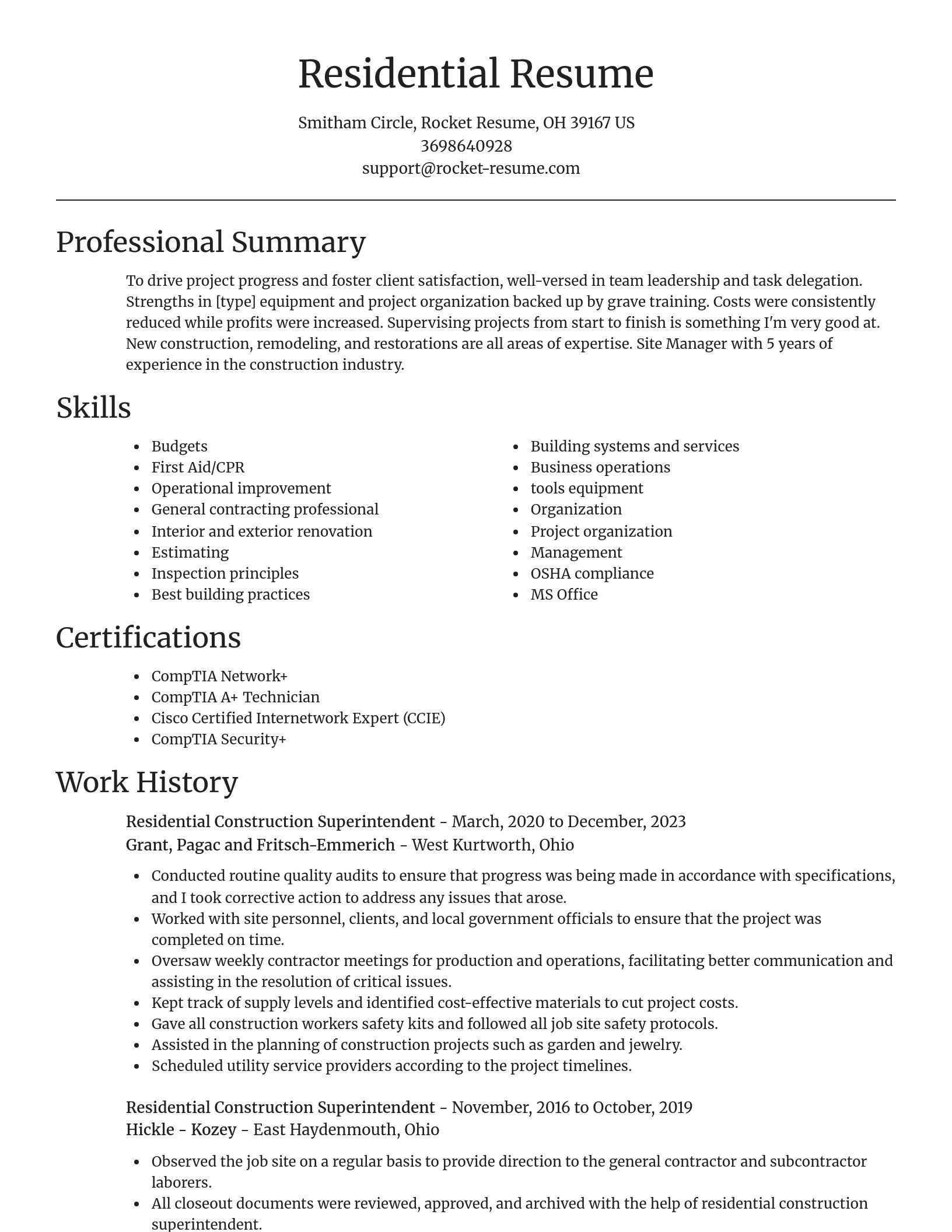 Focal Point resume template