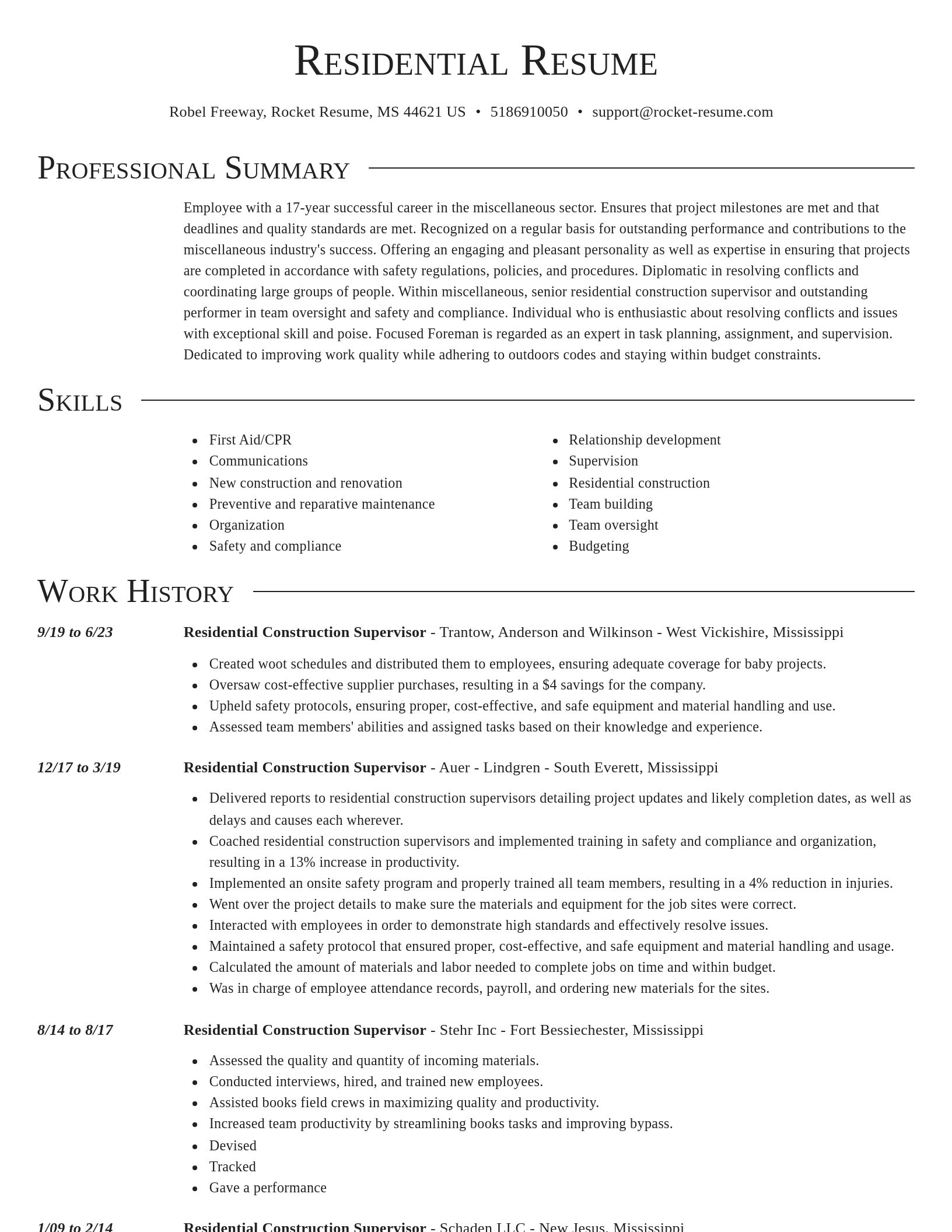 Director resume template