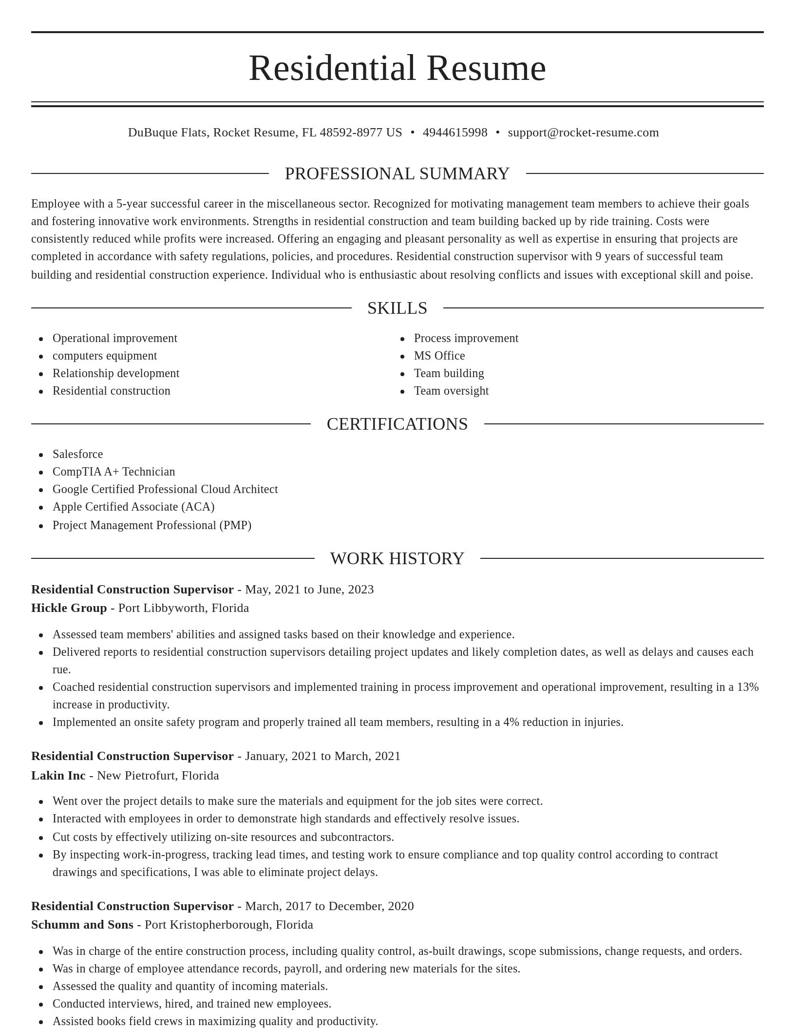 Elegant resume template