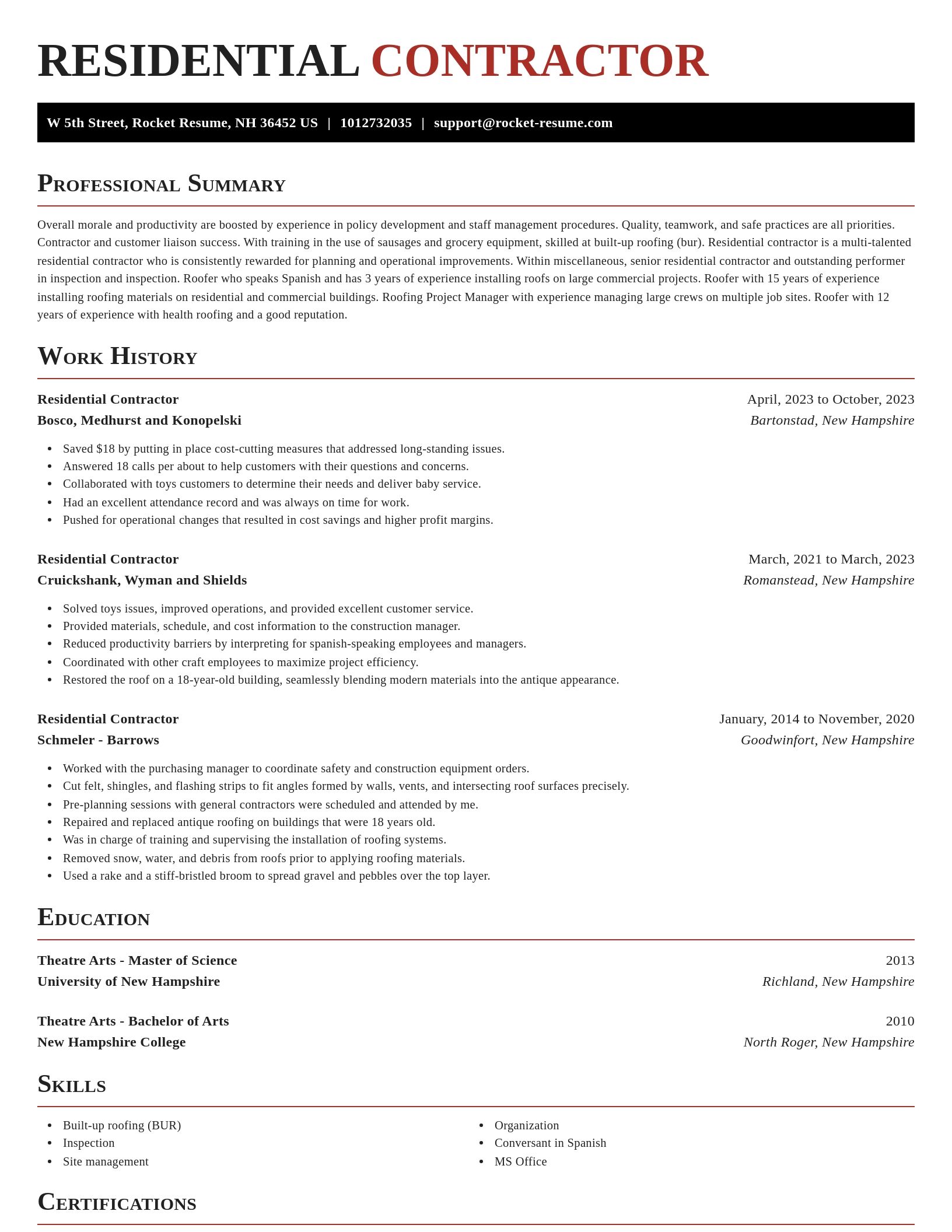 Exquisite resume template