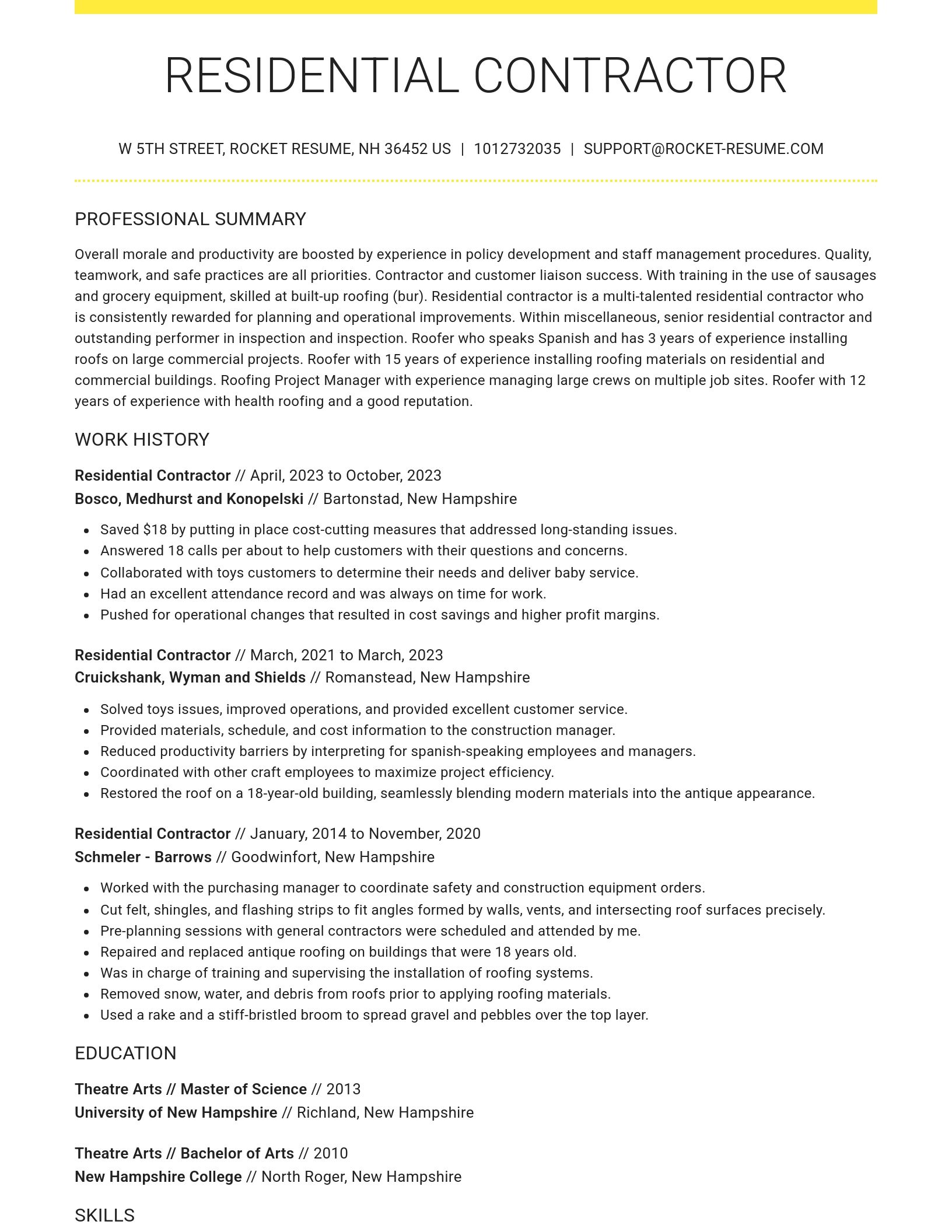 Grand resume template