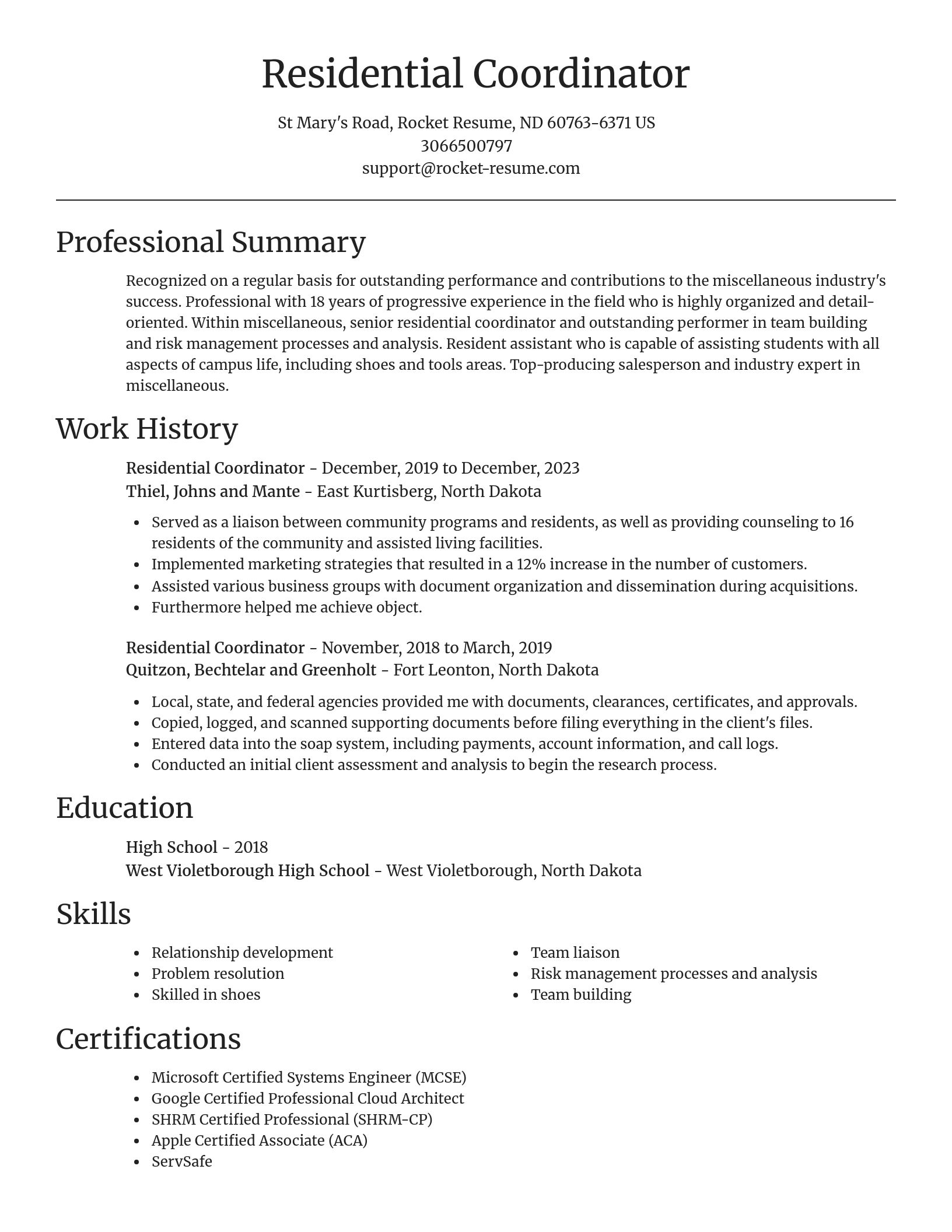 Focal Point resume template