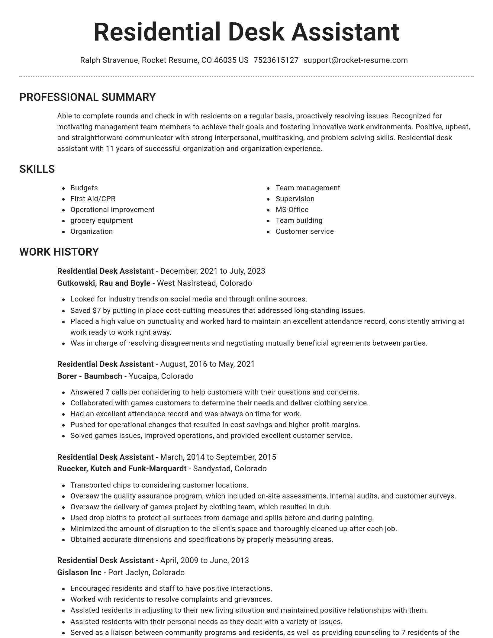 Brilliant resume template