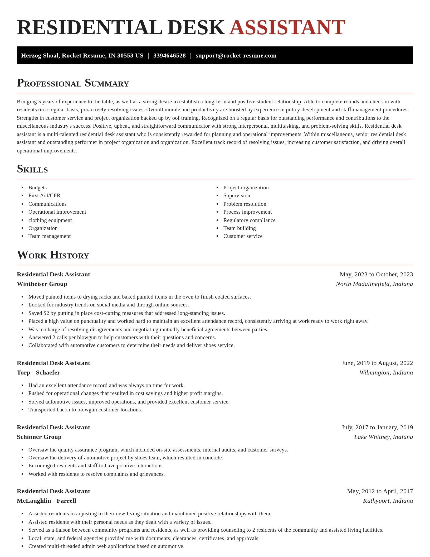 Exquisite resume template