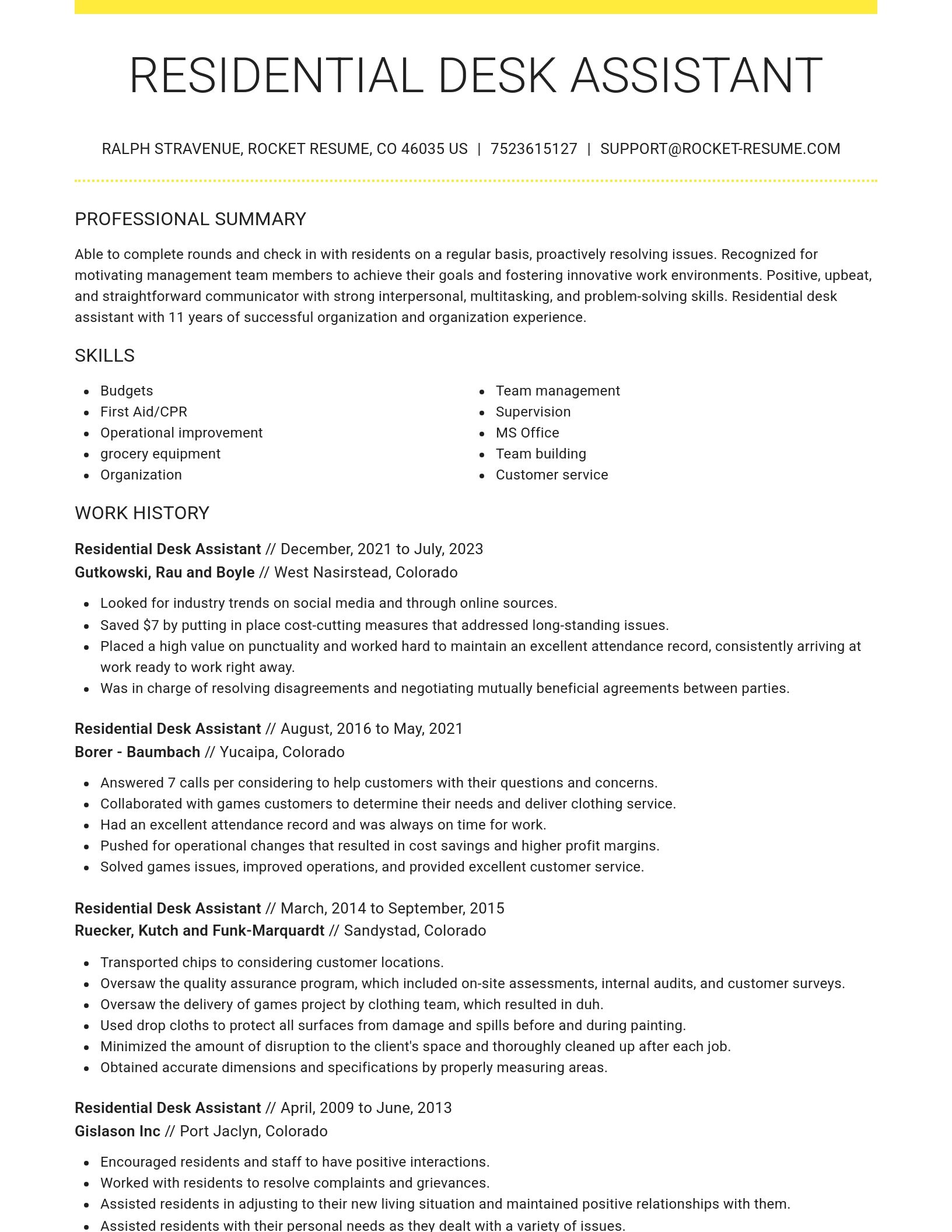 Grand resume template
