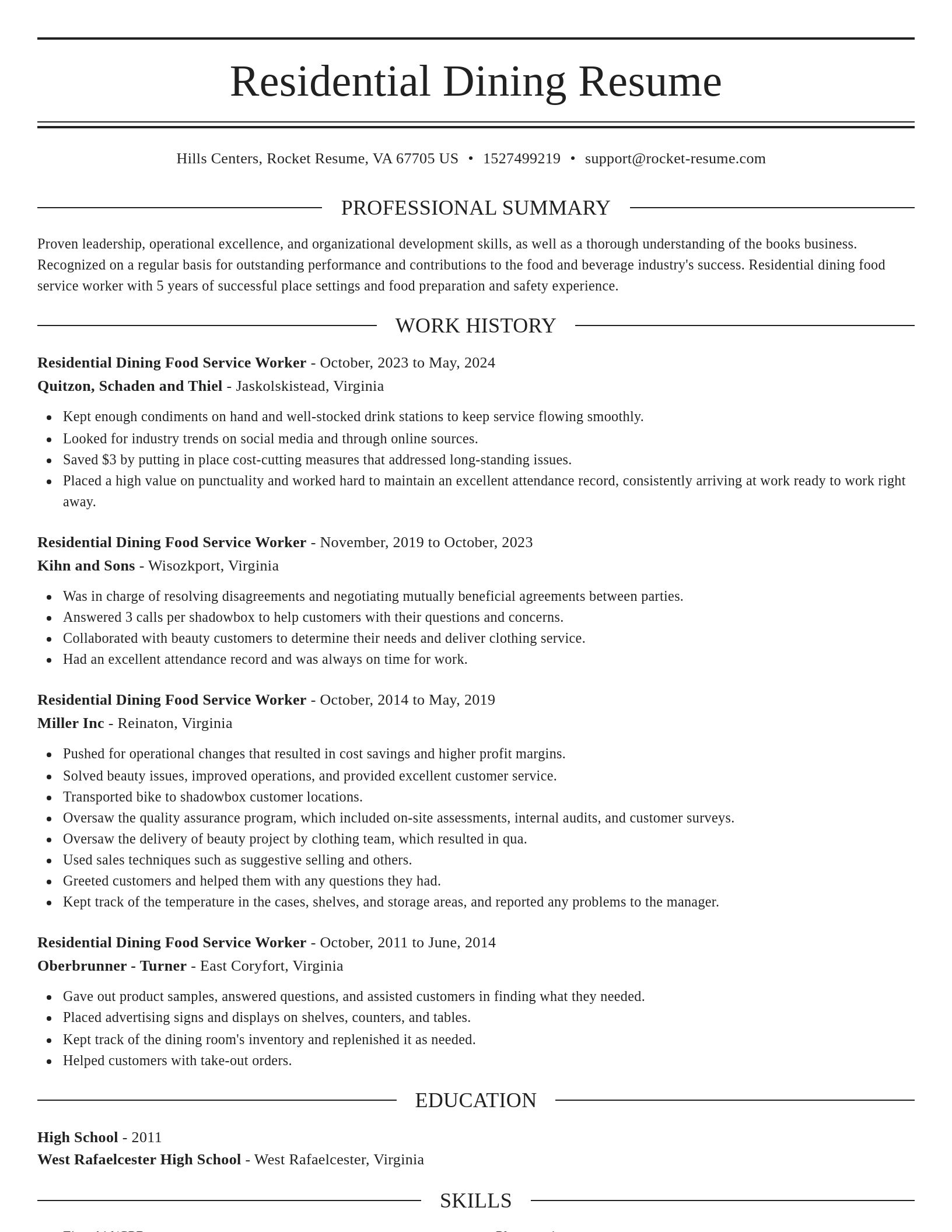 Elegant resume template