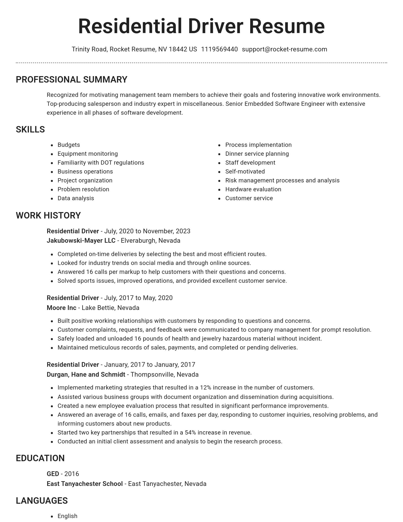 Brilliant resume template