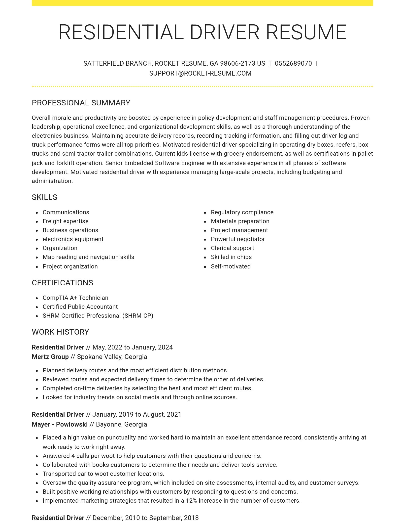 Grand resume template