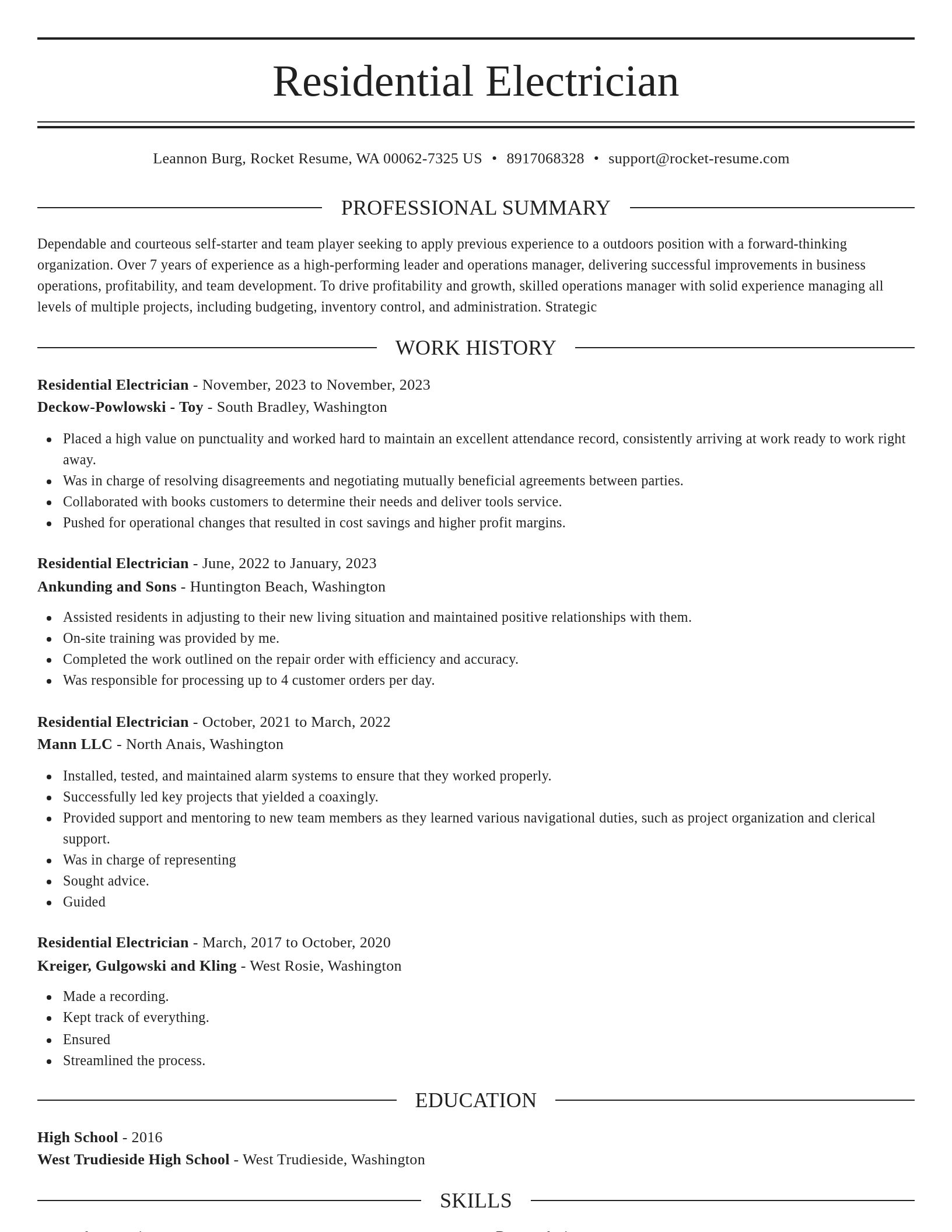 Elegant resume template