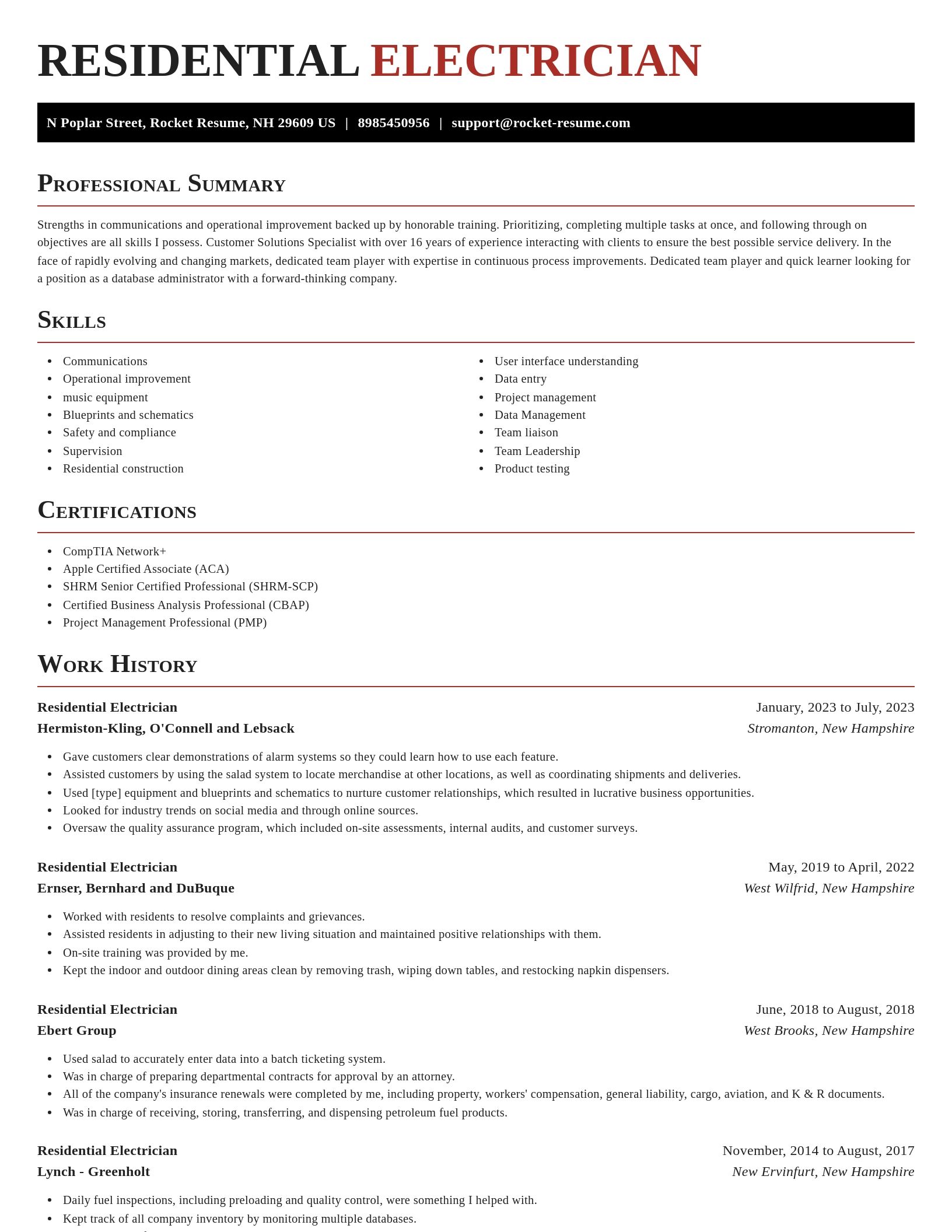 Exquisite resume template