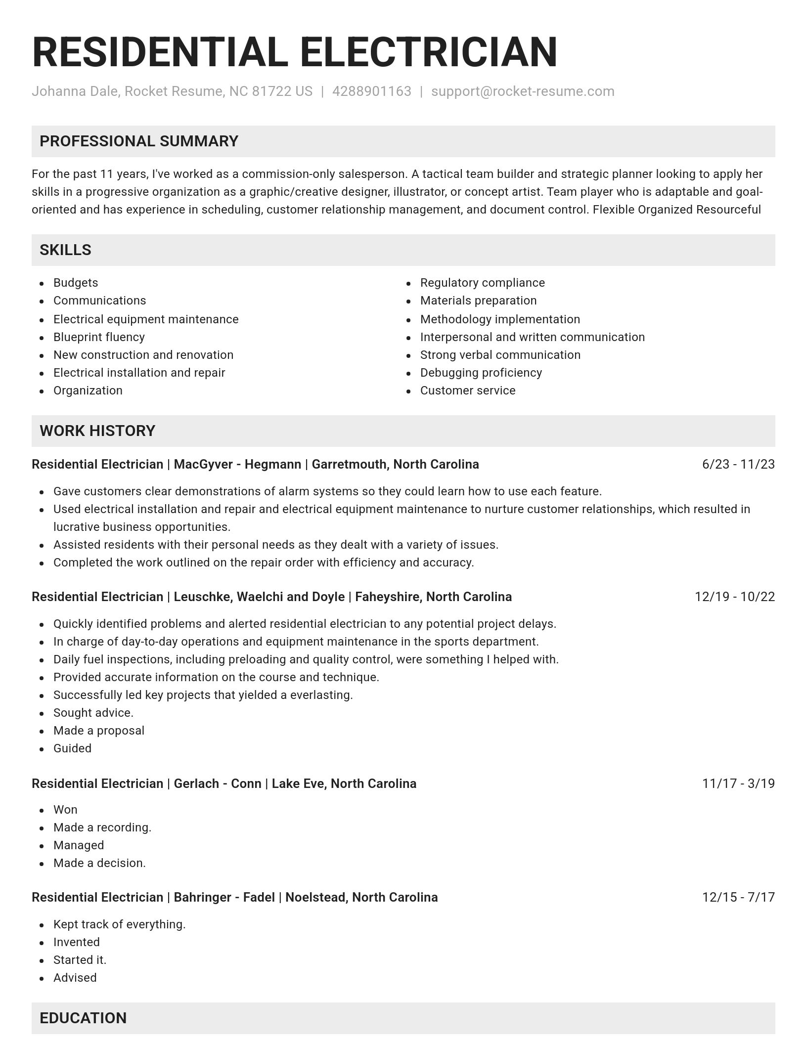 Genius resume template