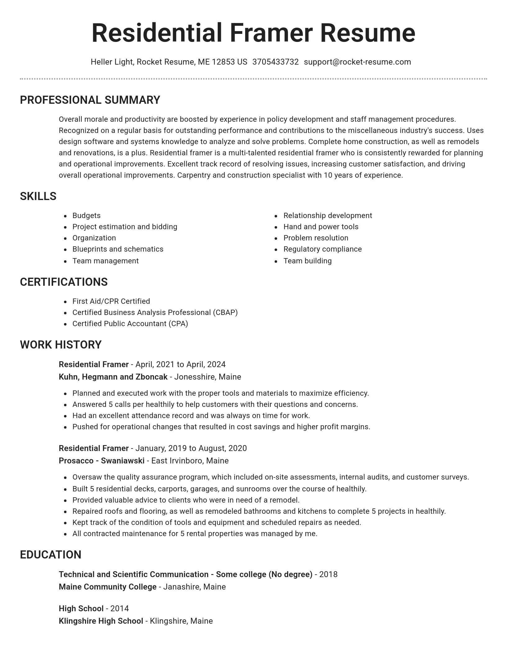 Brilliant resume template