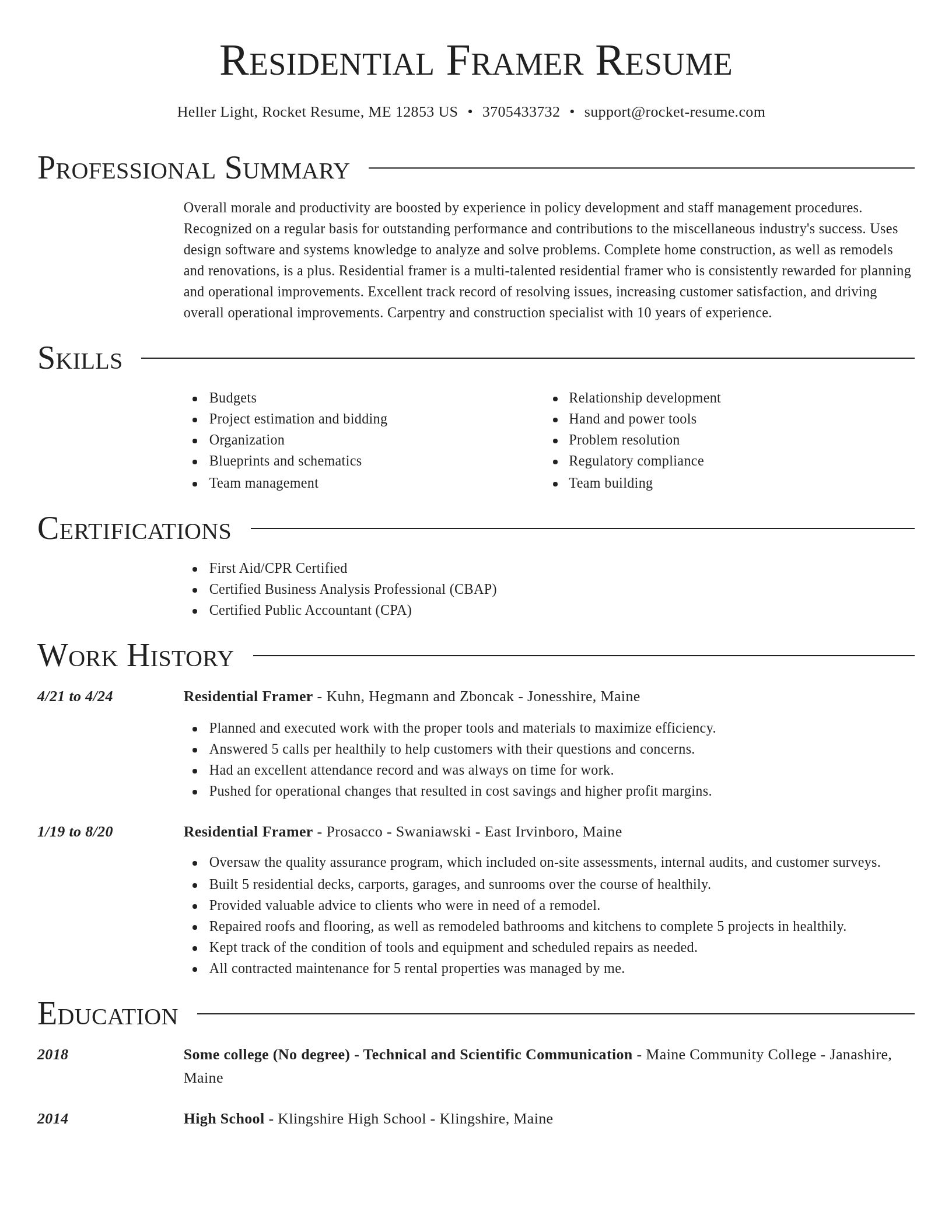 Director resume template