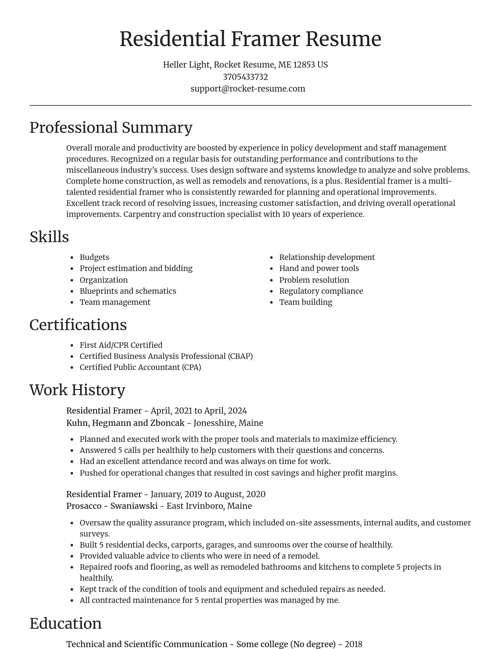 Focal Point resume template