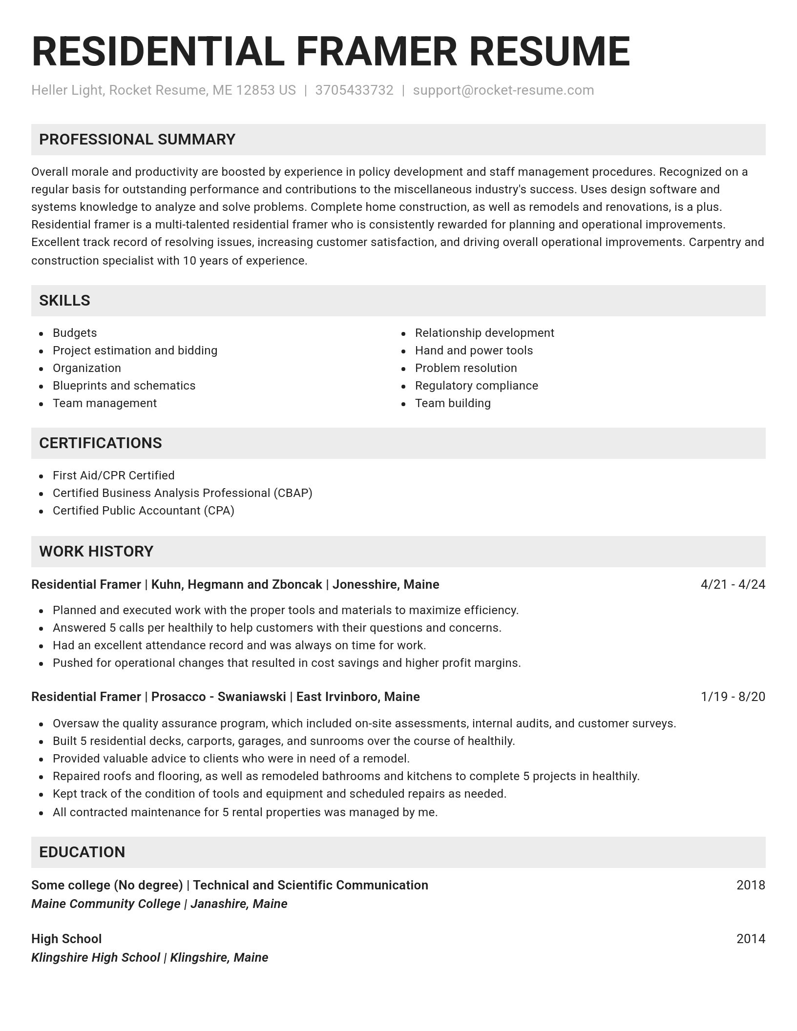 Genius resume template
