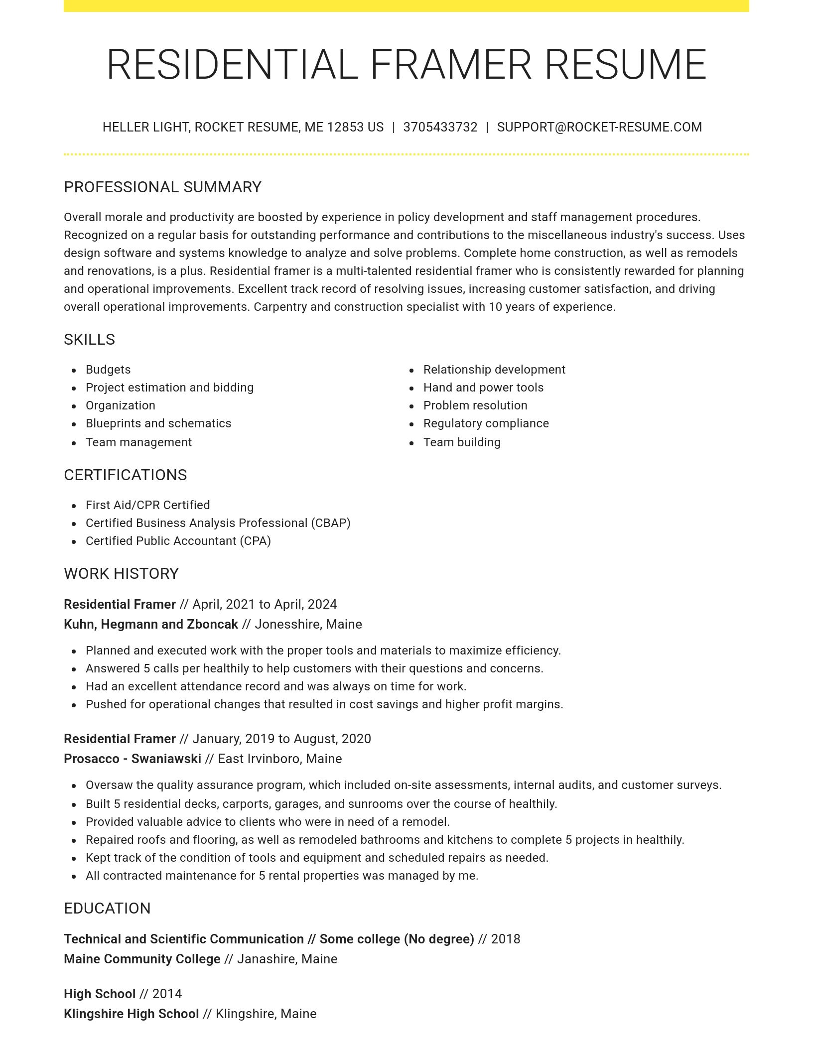 Grand resume template